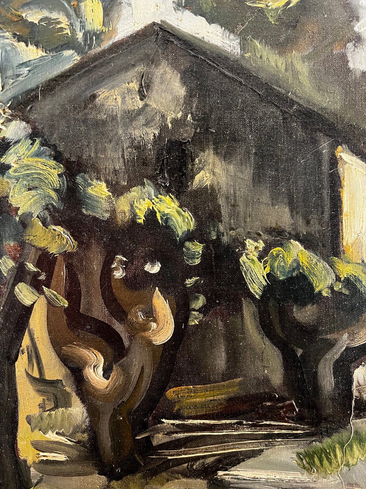 A striking French 1930’s French Oil Painting on Canvas
