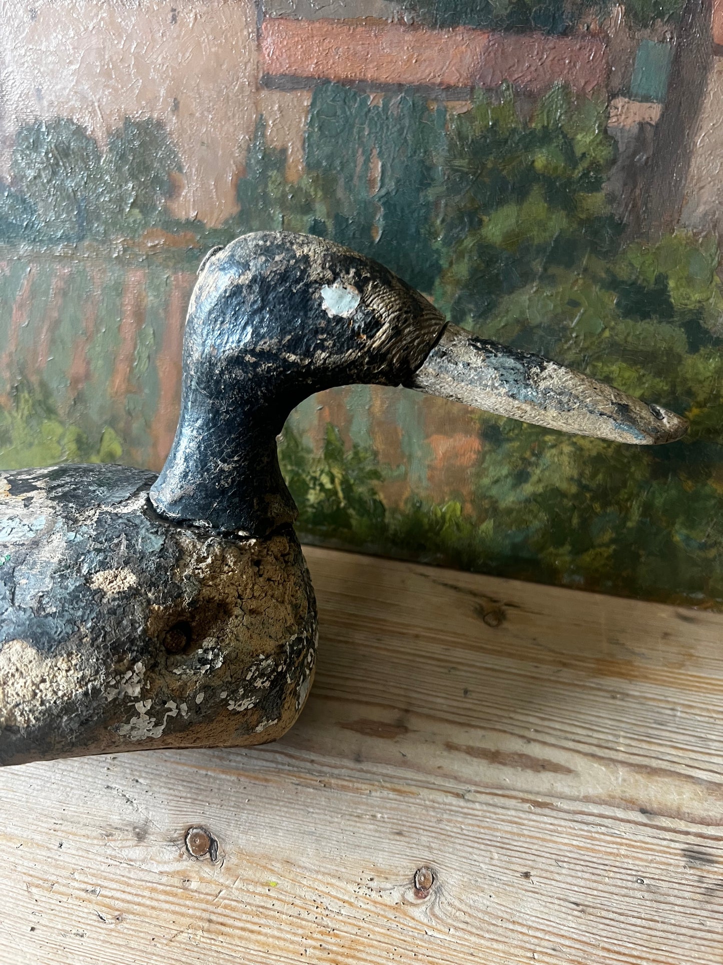 Antique French Decoy Duck No 1 (Beaky)