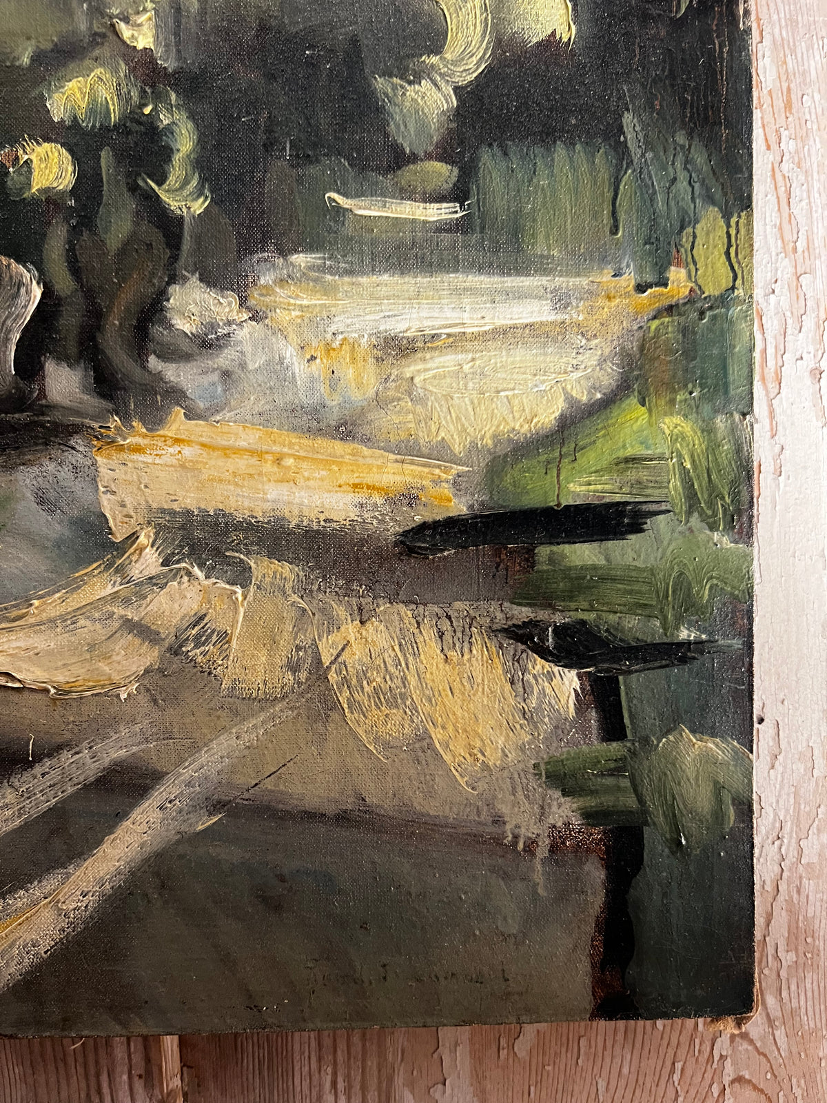 A striking French 1930’s French Oil Painting on Canvas