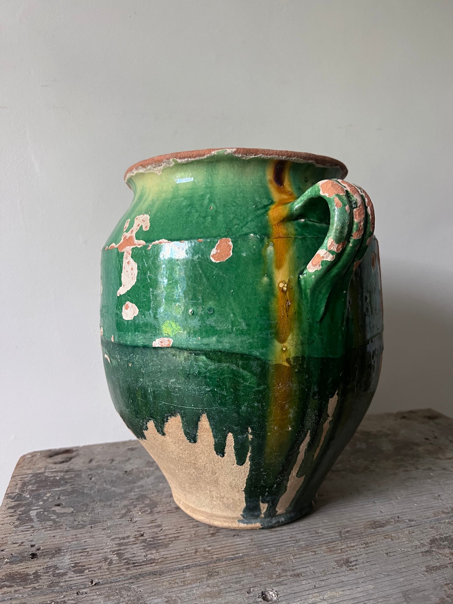 Outstanding French Green Confit Pot