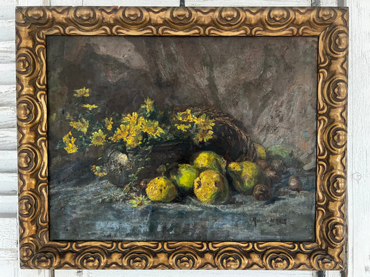 Stunning French Oil on Canvas Still Life Painting C1900