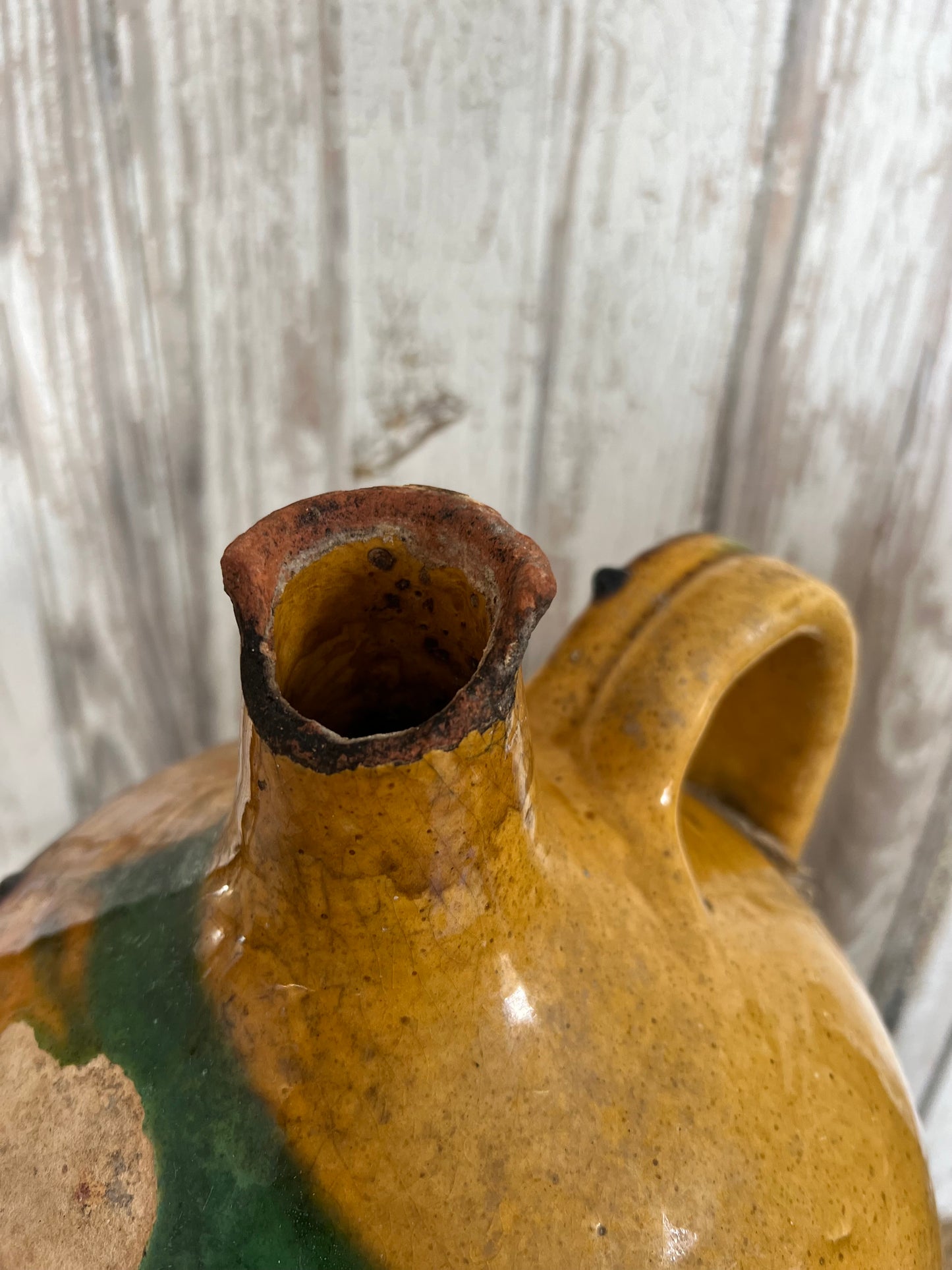Unique French 19th Century Olive Oil Pot from Beziers