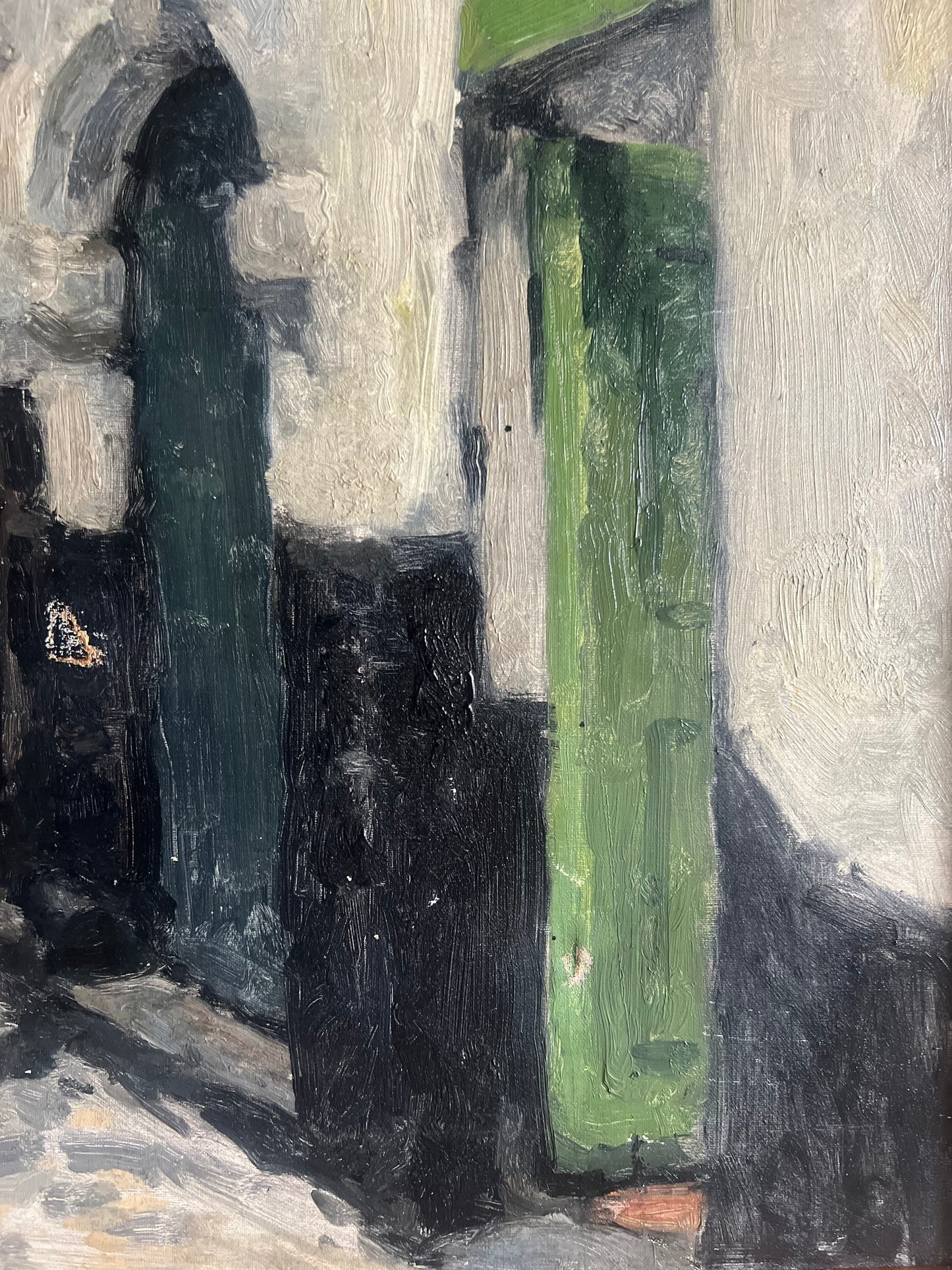 Very Large Belgian Oil on Canvas Street Scene 1931?