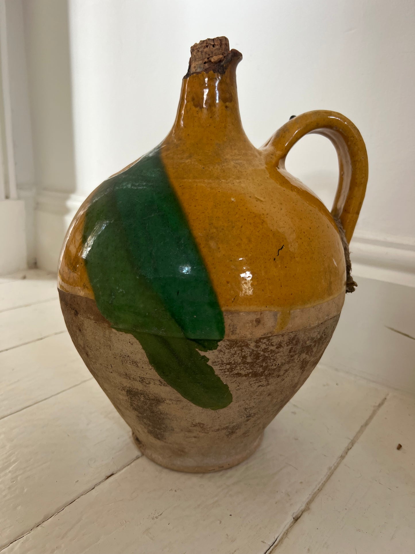 Unique French 19th Century Olive Oil Pot from Beziers