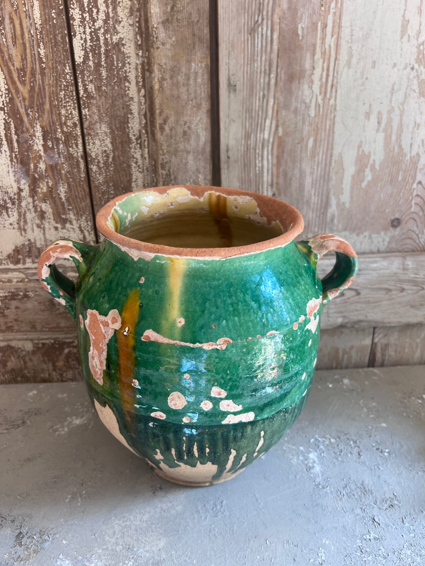 Outstanding French Green Confit Pot