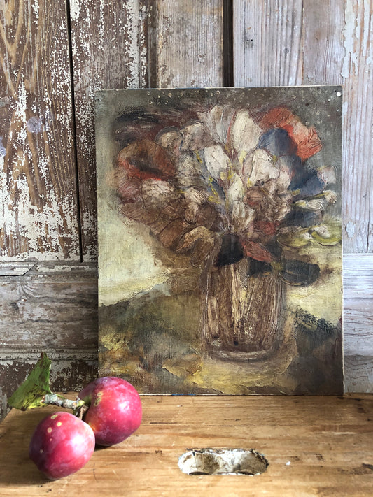 Vintage Autumnal Oil on board painting