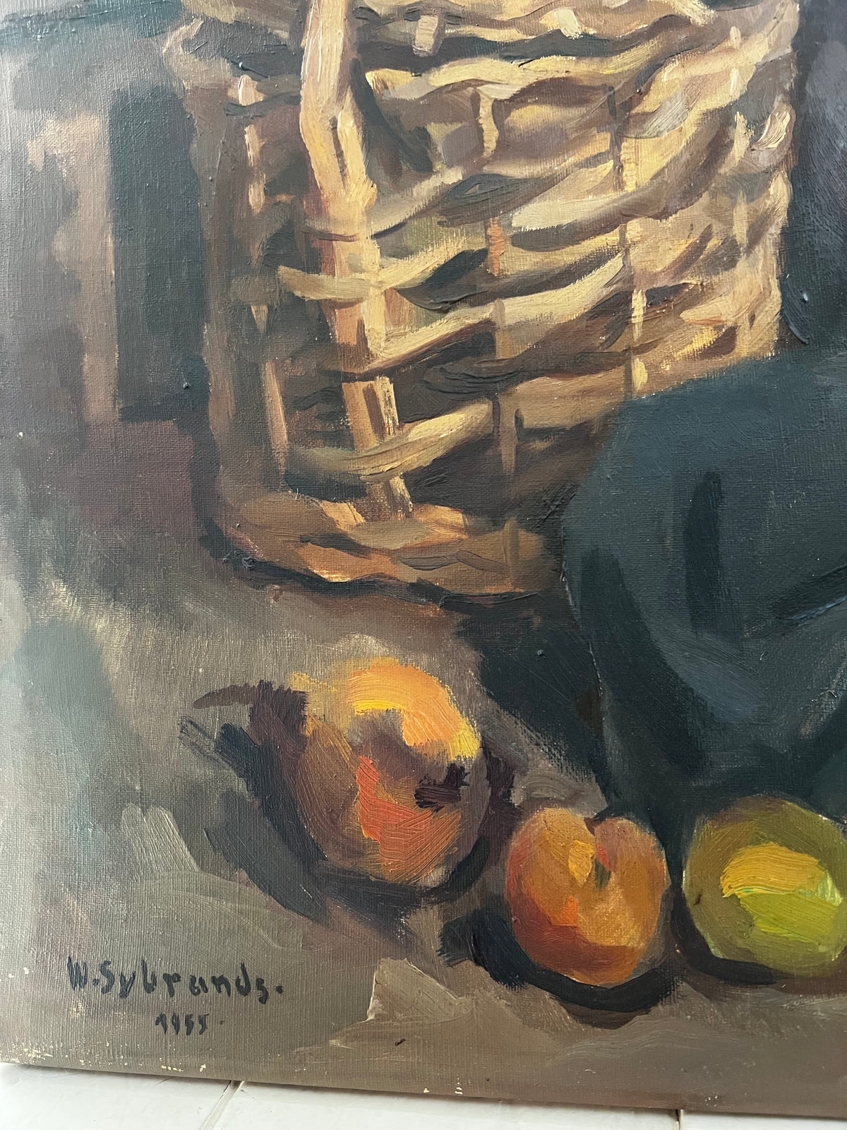 Large Oil on Canvas Still Life Painting by Wilfried Sybrands 1912-1991