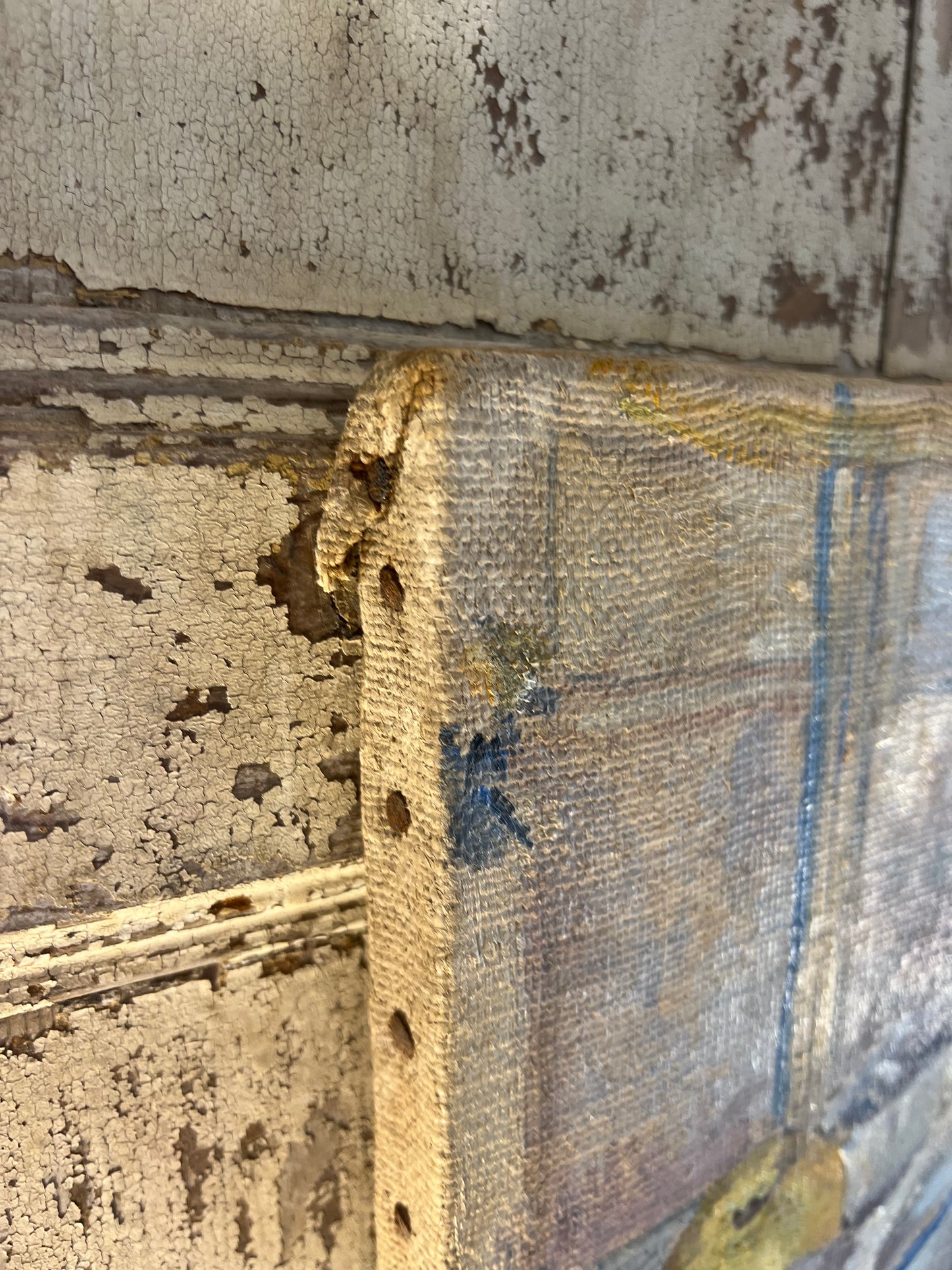 Cheese & Bread French Oil on Canvas Painting by J Mathieu 1955