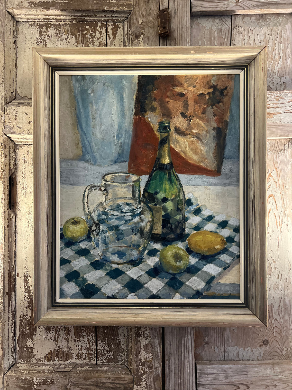 Mid Century Still Life Oil Painting