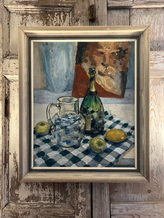 Mid Century Still Life Oil Painting