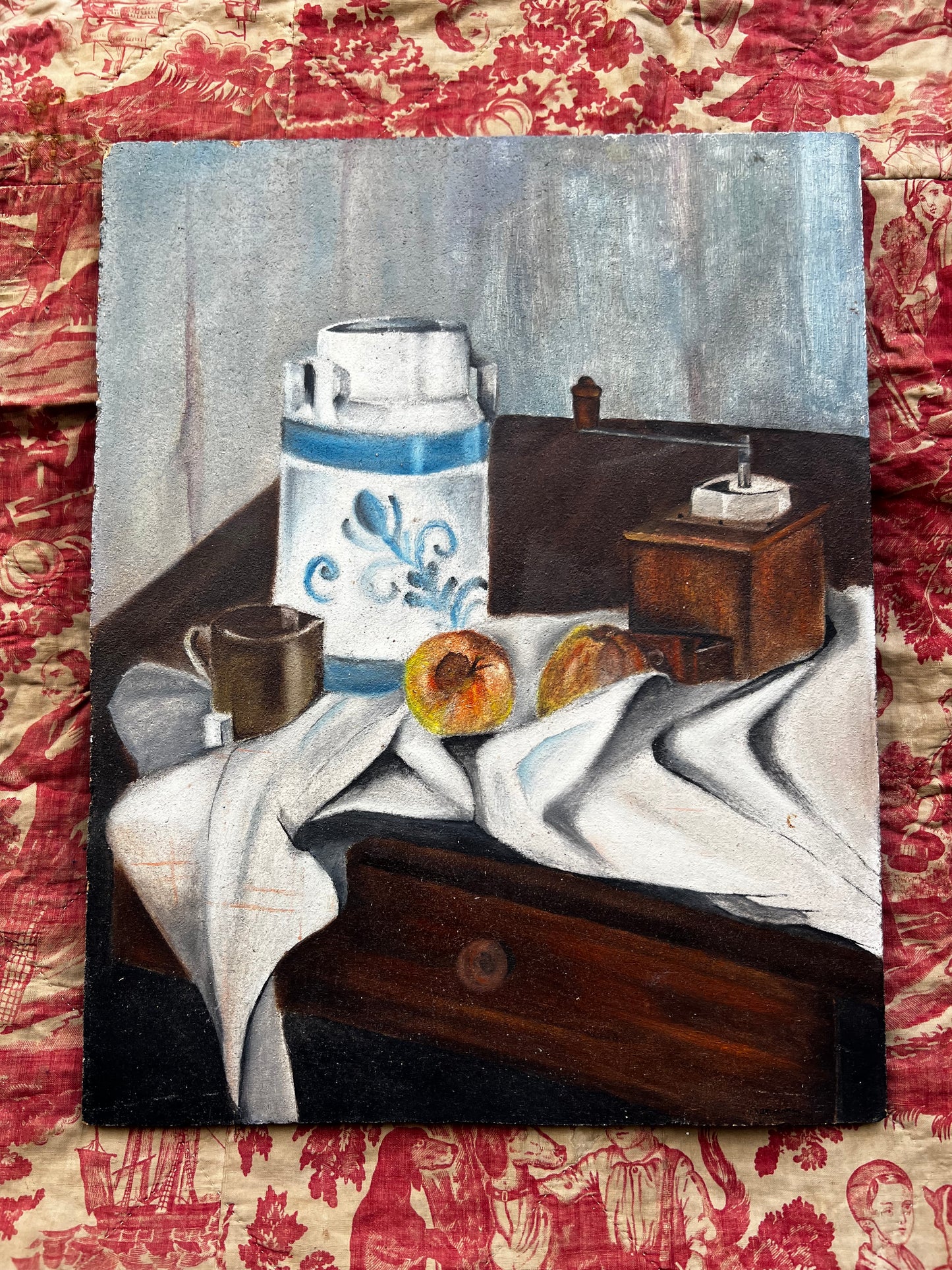 RESERVED FOR JANE French Vintage Still Life Oil Painting