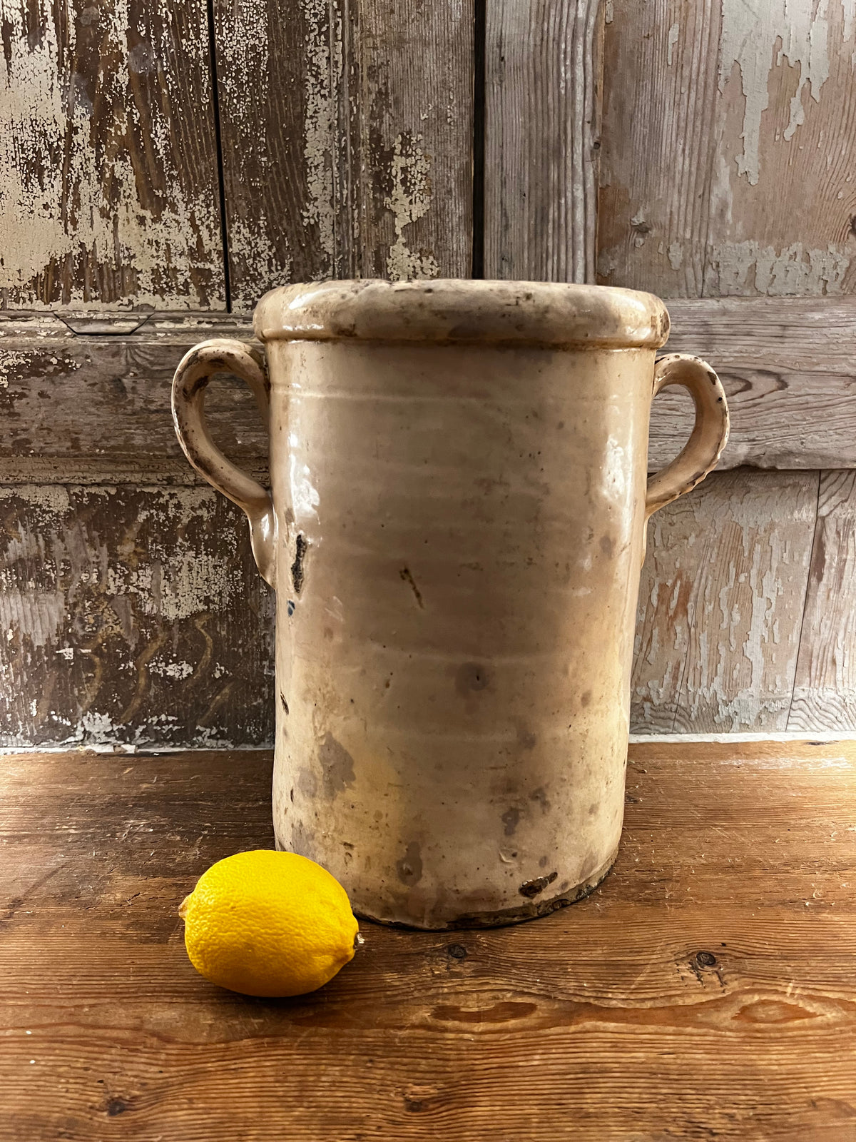 Large Antique Italian Anchovy Pot