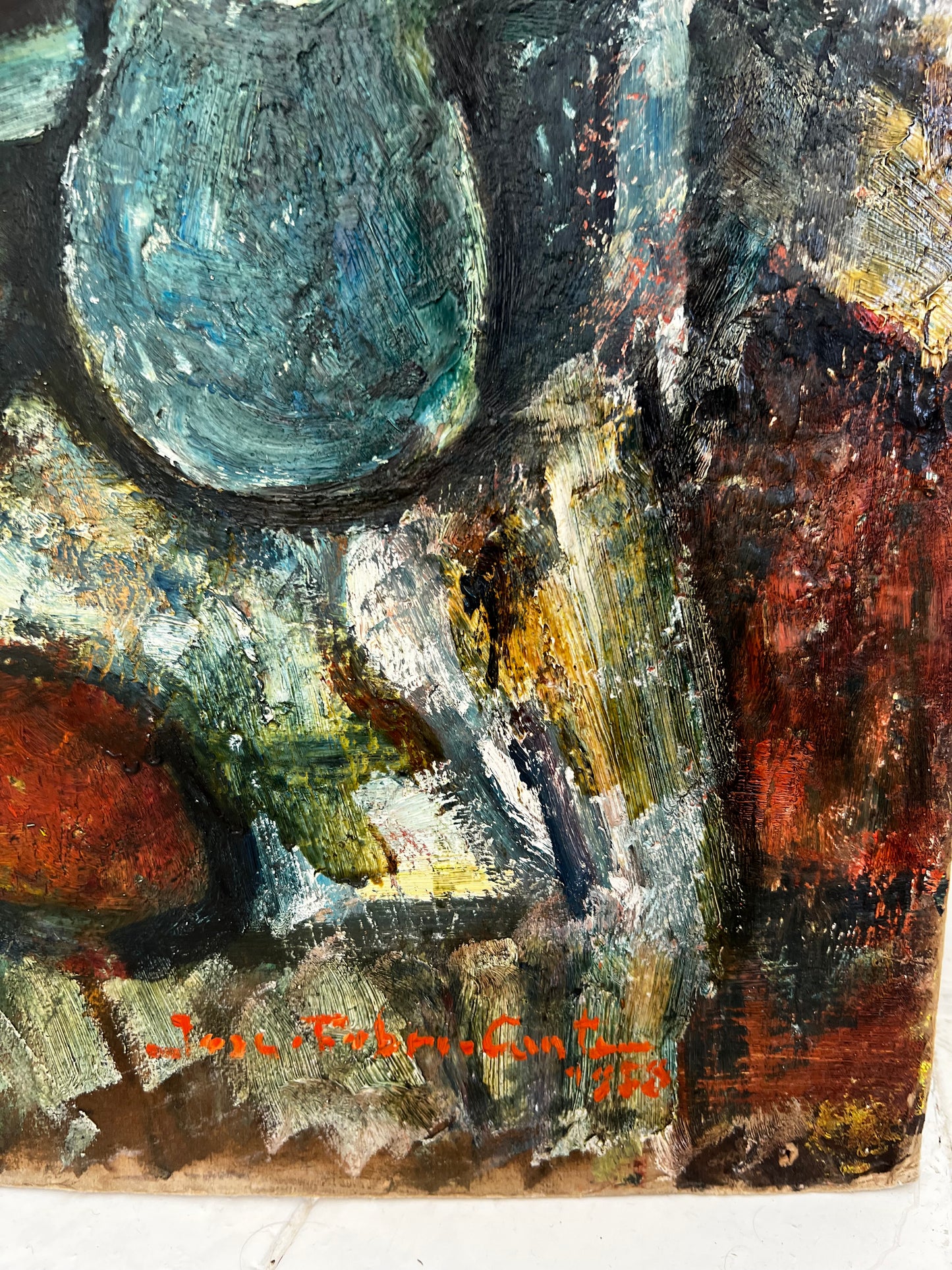 French Cezanne-esque Double Sided Oil Painting