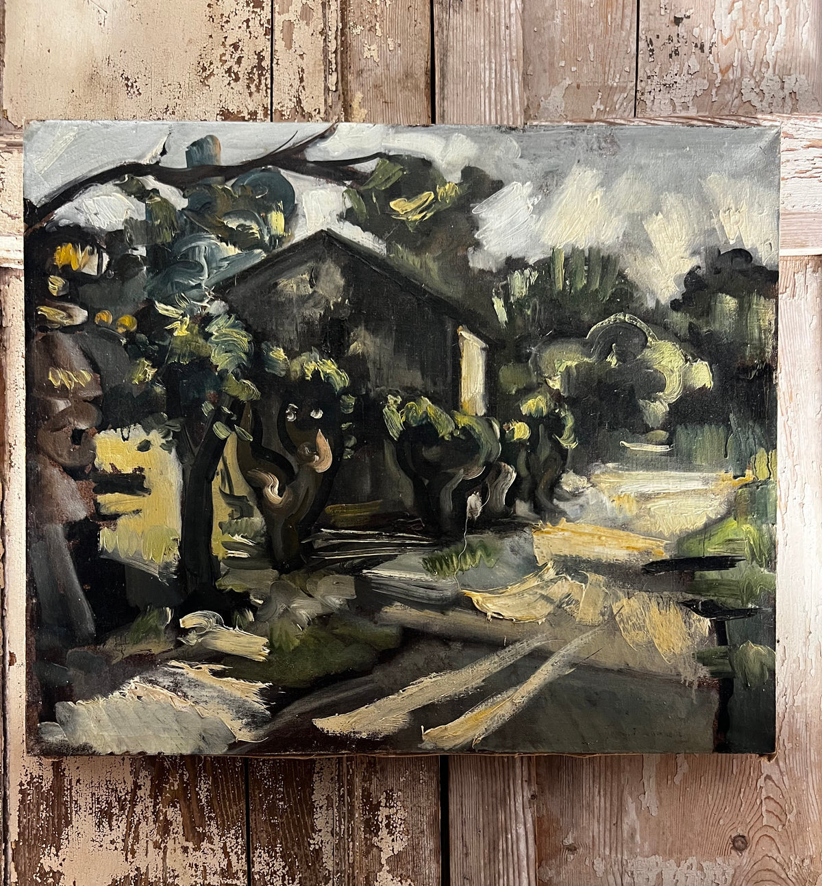 A striking French 1930’s French Oil Painting on Canvas