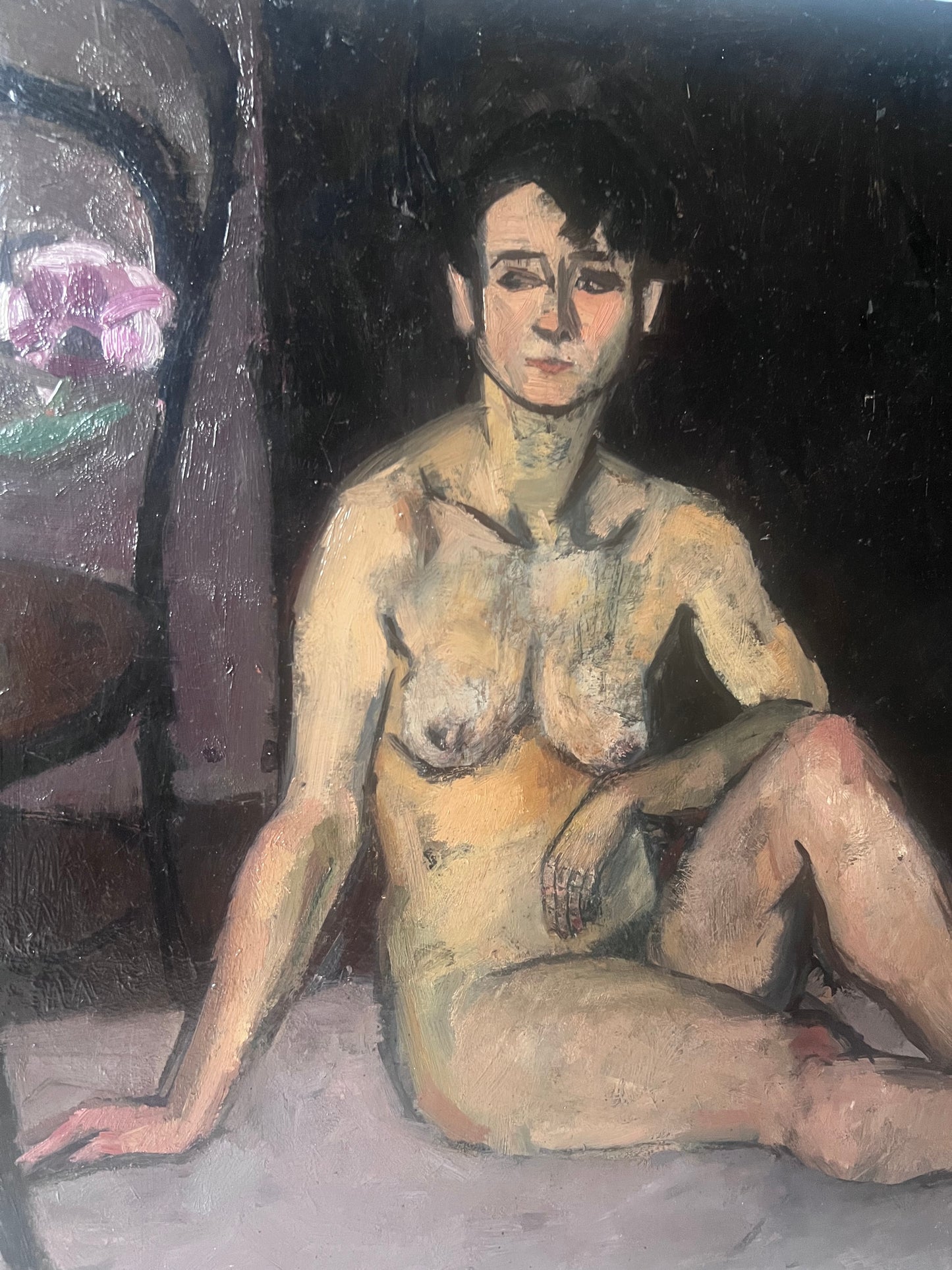 Beautiful female nude oil painting