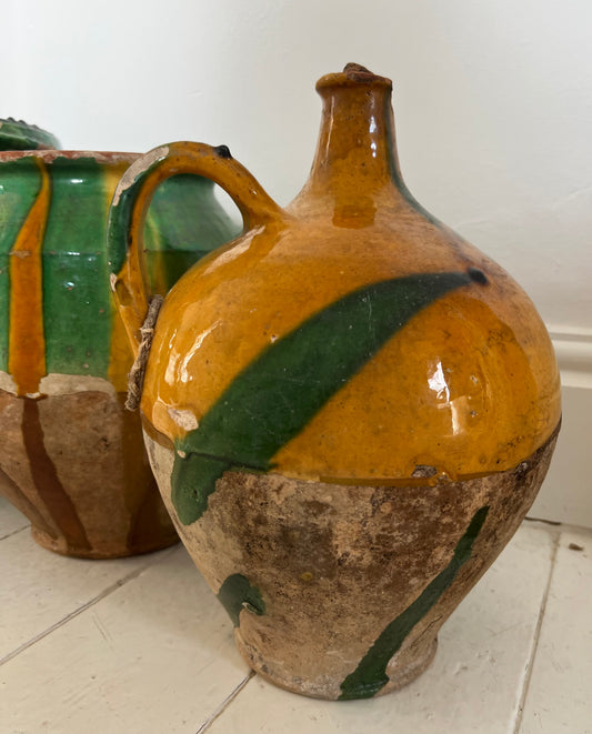 Unique French 19th Century Olive Oil Pot from Beziers