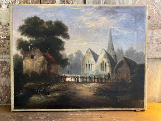 RESERVED! Rescued! French 19th Century Oil Painting