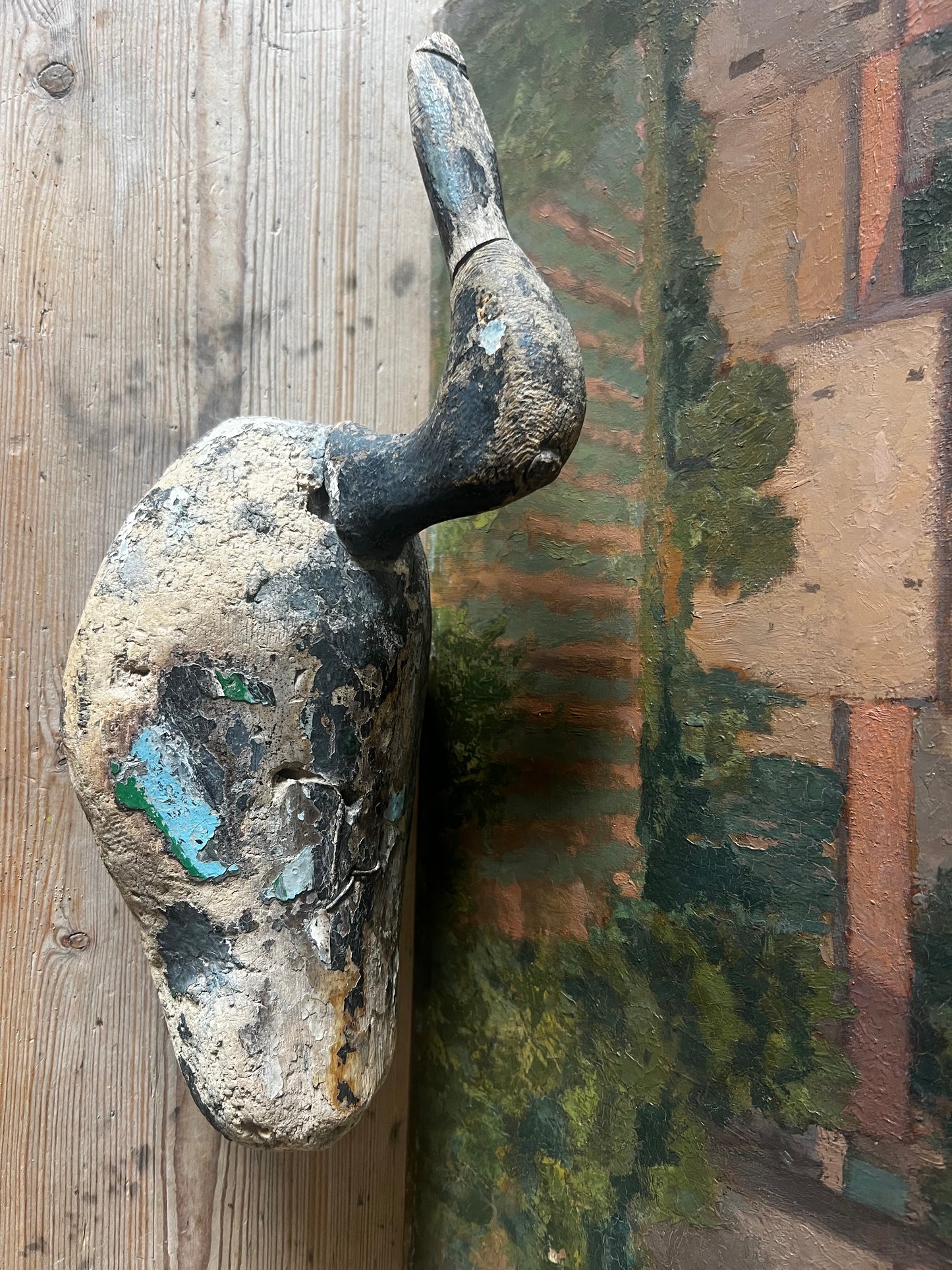 Antique French Decoy Duck No 1 (Beaky)