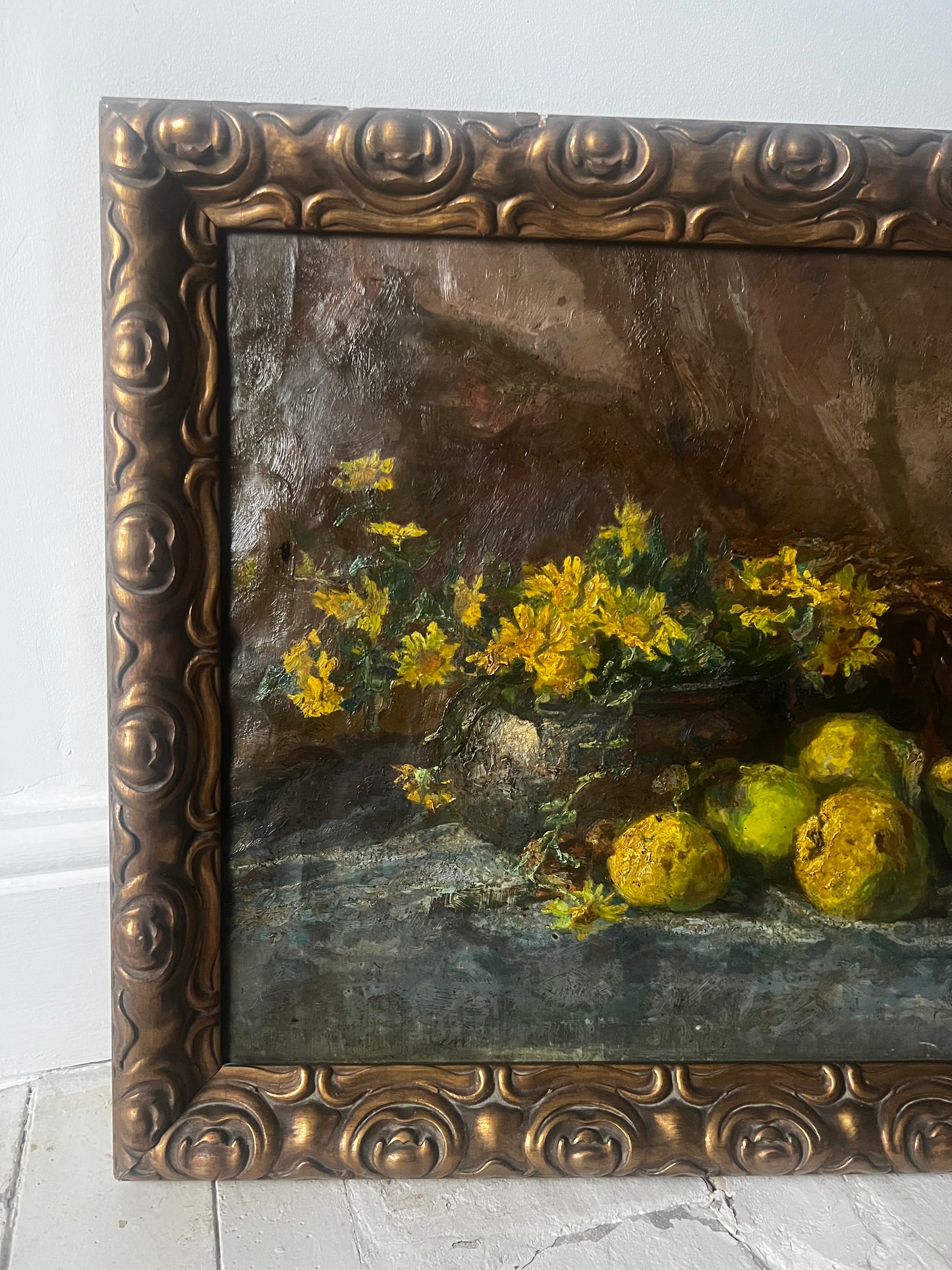 Stunning French Oil on Canvas Still Life Painting C1900