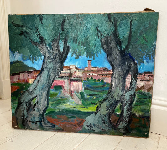 ‘Plein Trees in Provence’ Oil on Canvas Painting