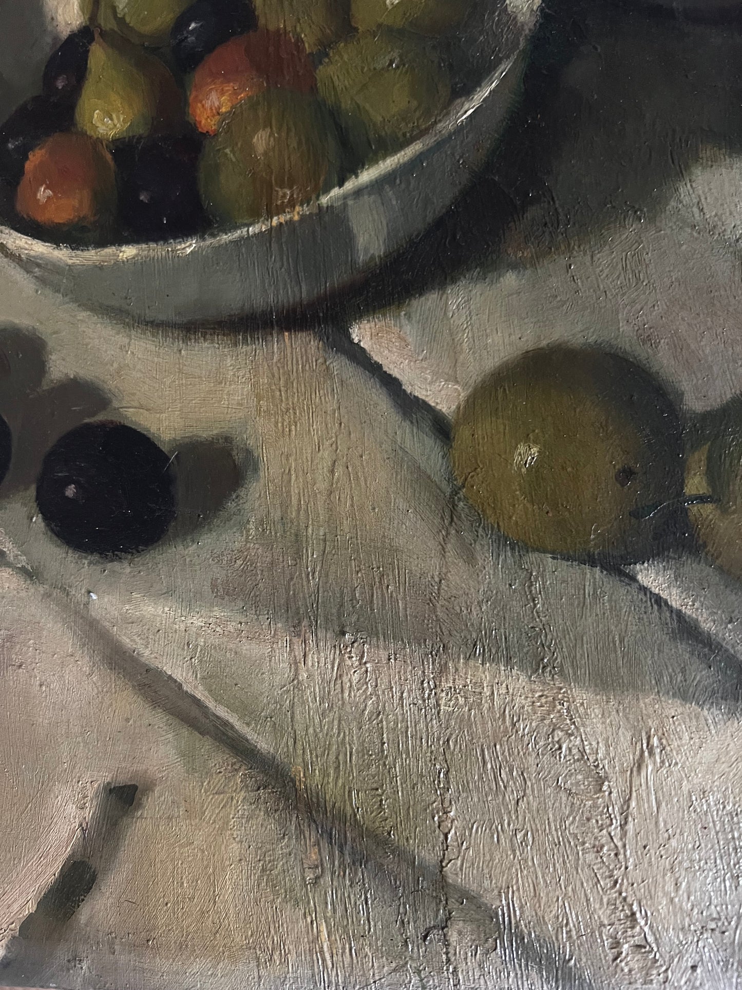 Stunning Still Life Oil Painting on Canvas by Pierre Hendrix 1913-1995 ‘Olives’