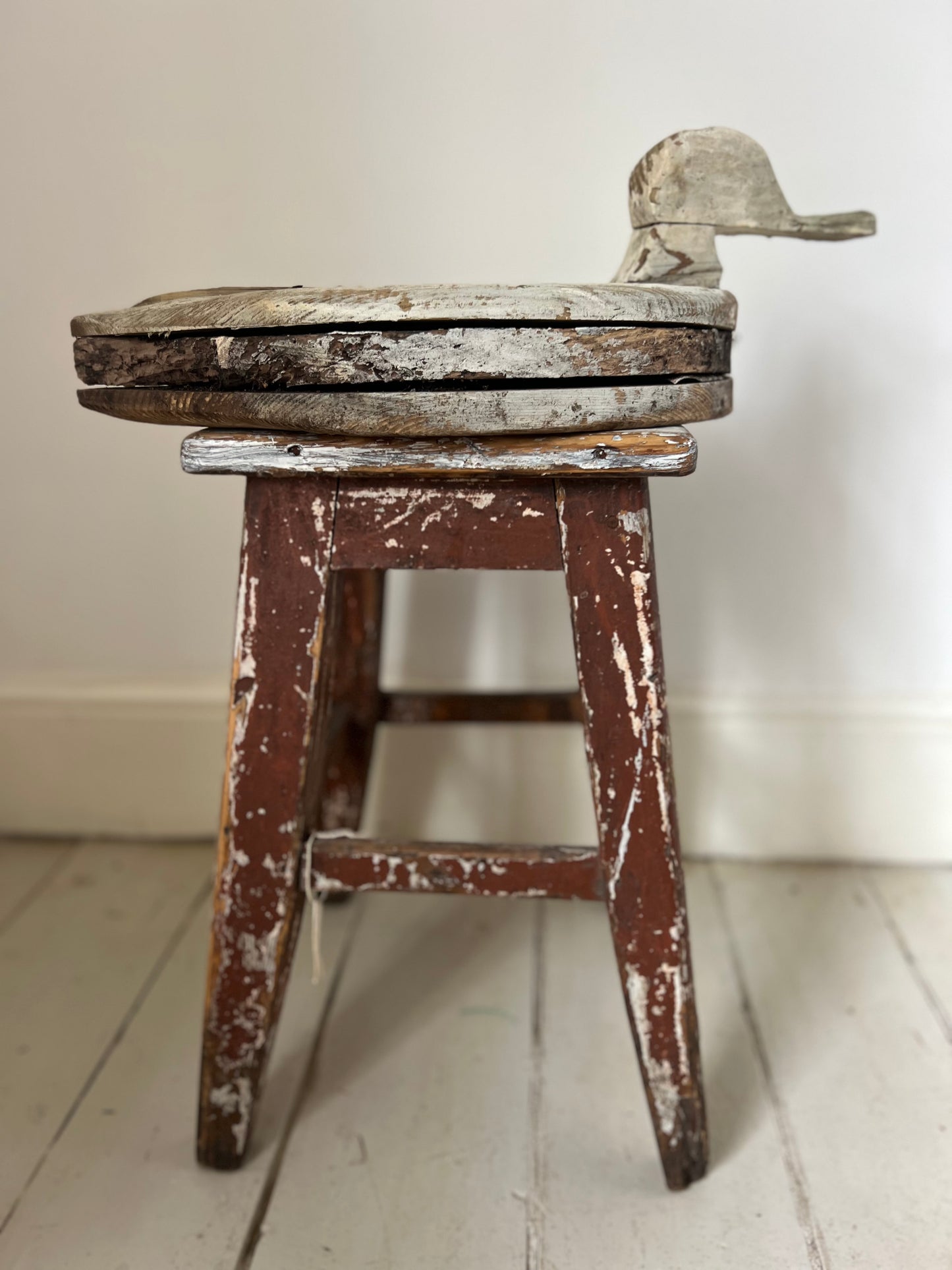 Vintage White French Decoy Duck