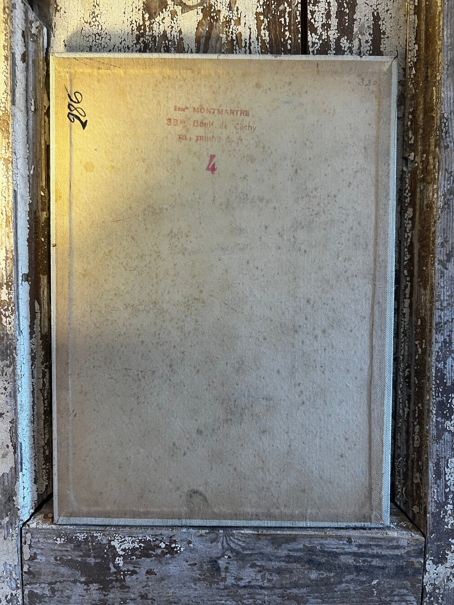 Vintage French Oil on Board Painting ‘ Roof Tops ‘