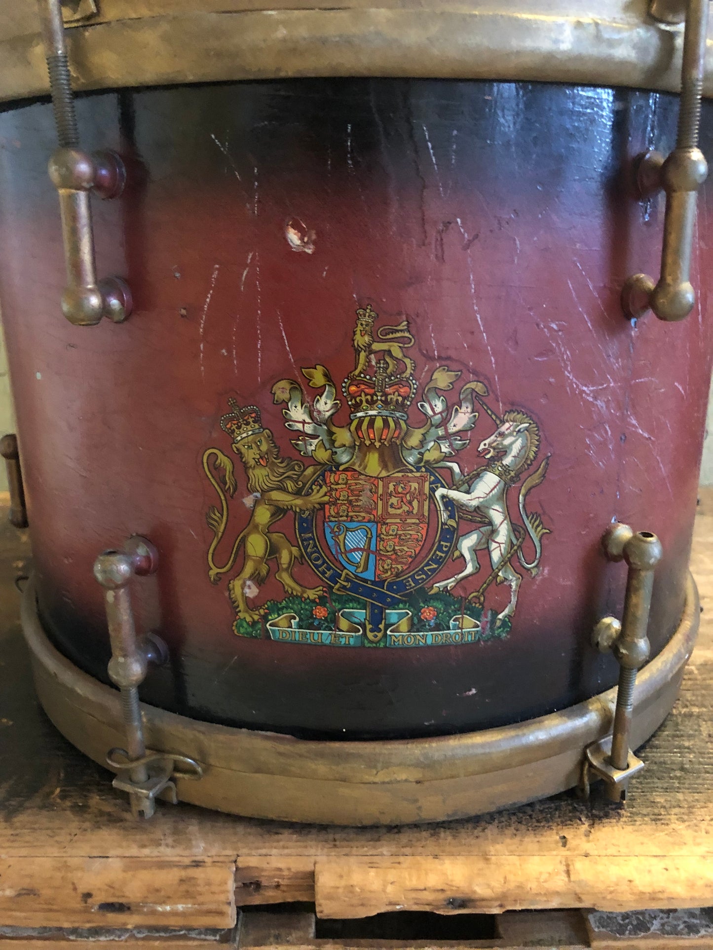 Processional Military Snare Drum with the Royal Crest