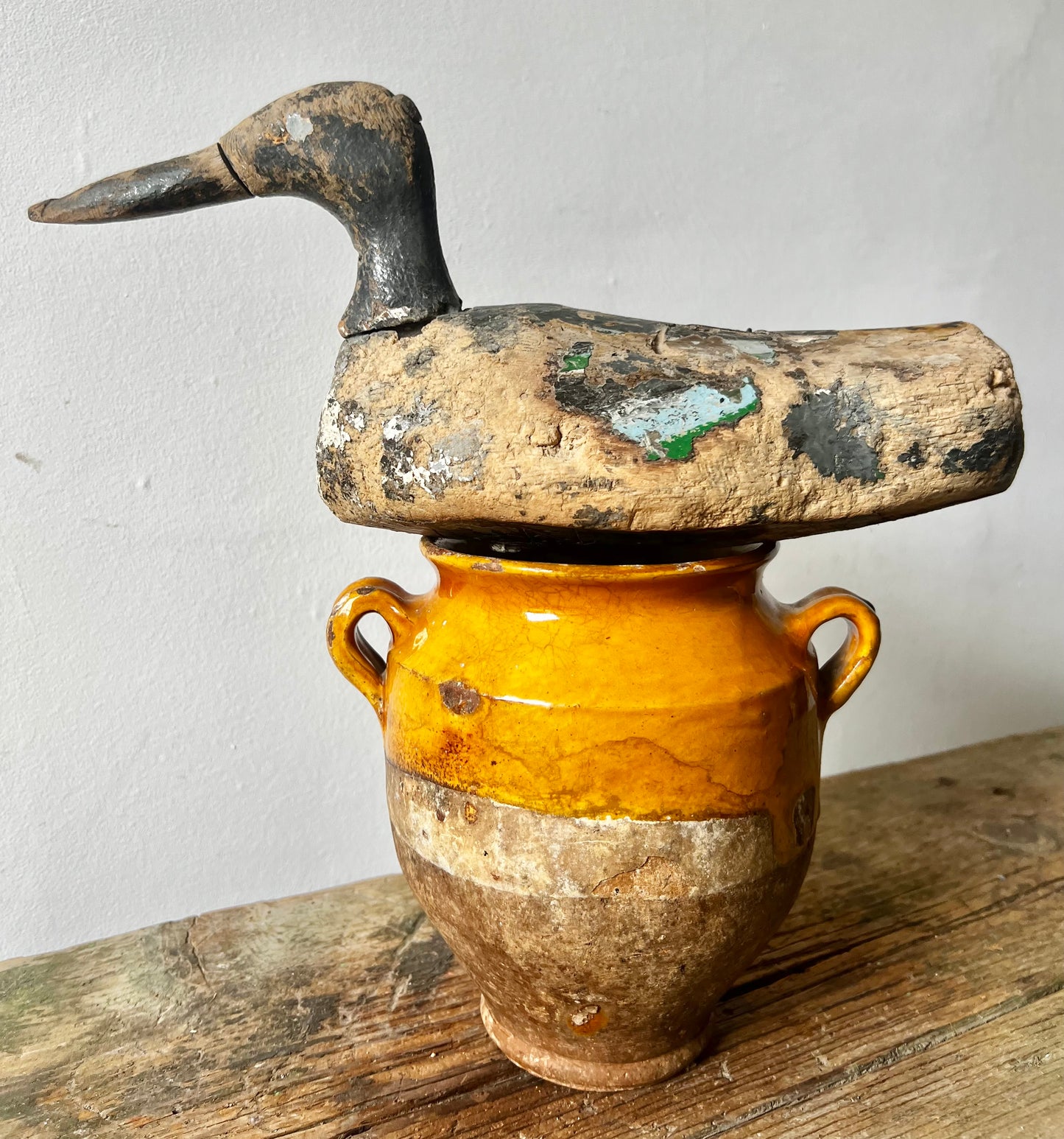 Antique French Decoy Duck No 1 (Beaky)