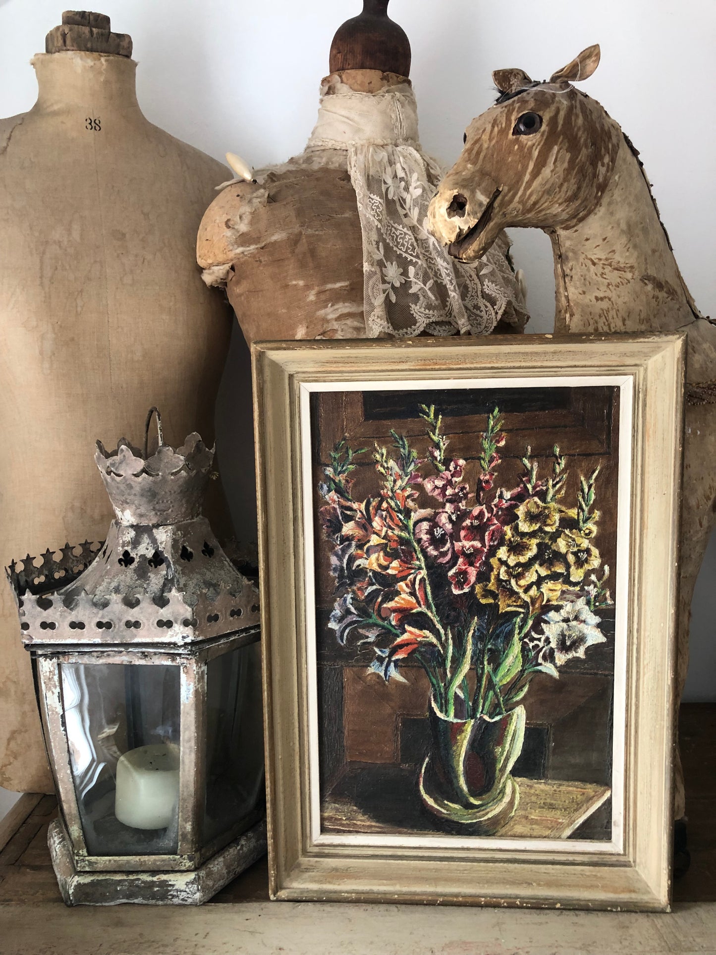 French mid century Gladioli Painting