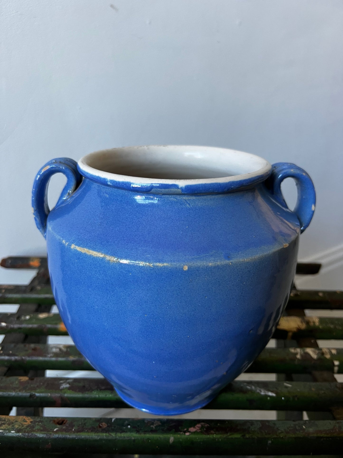 Rare Blue French Confit Pot