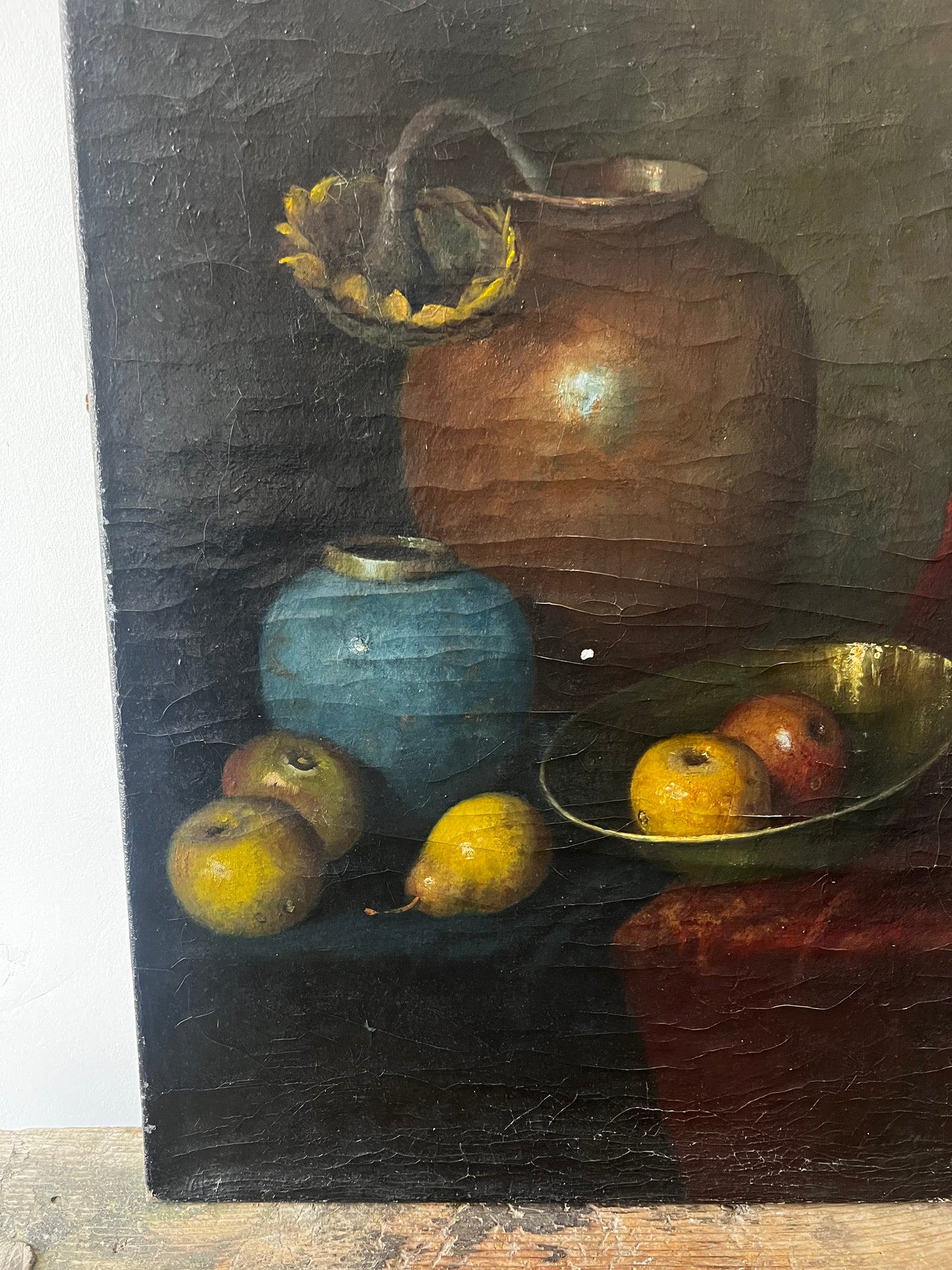 Stunning French 19th Century Large Oil on Canvas Still Life Painting