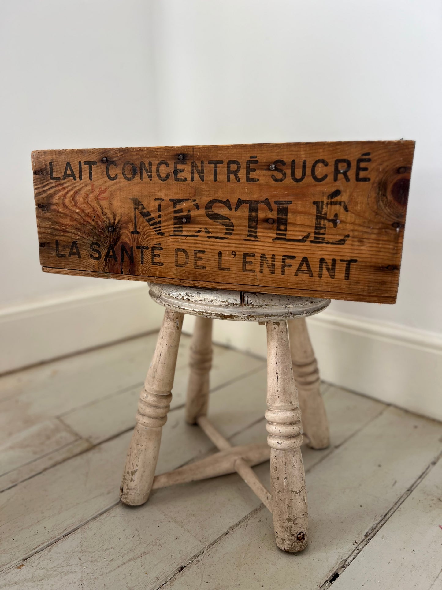 Vintage French Wooden Nestle Box