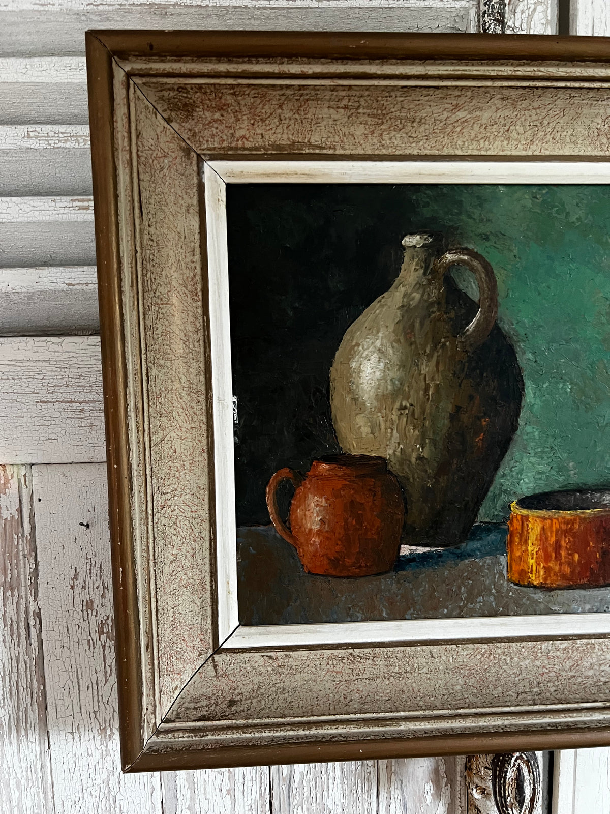 French Still Life Framed Oil Painting
