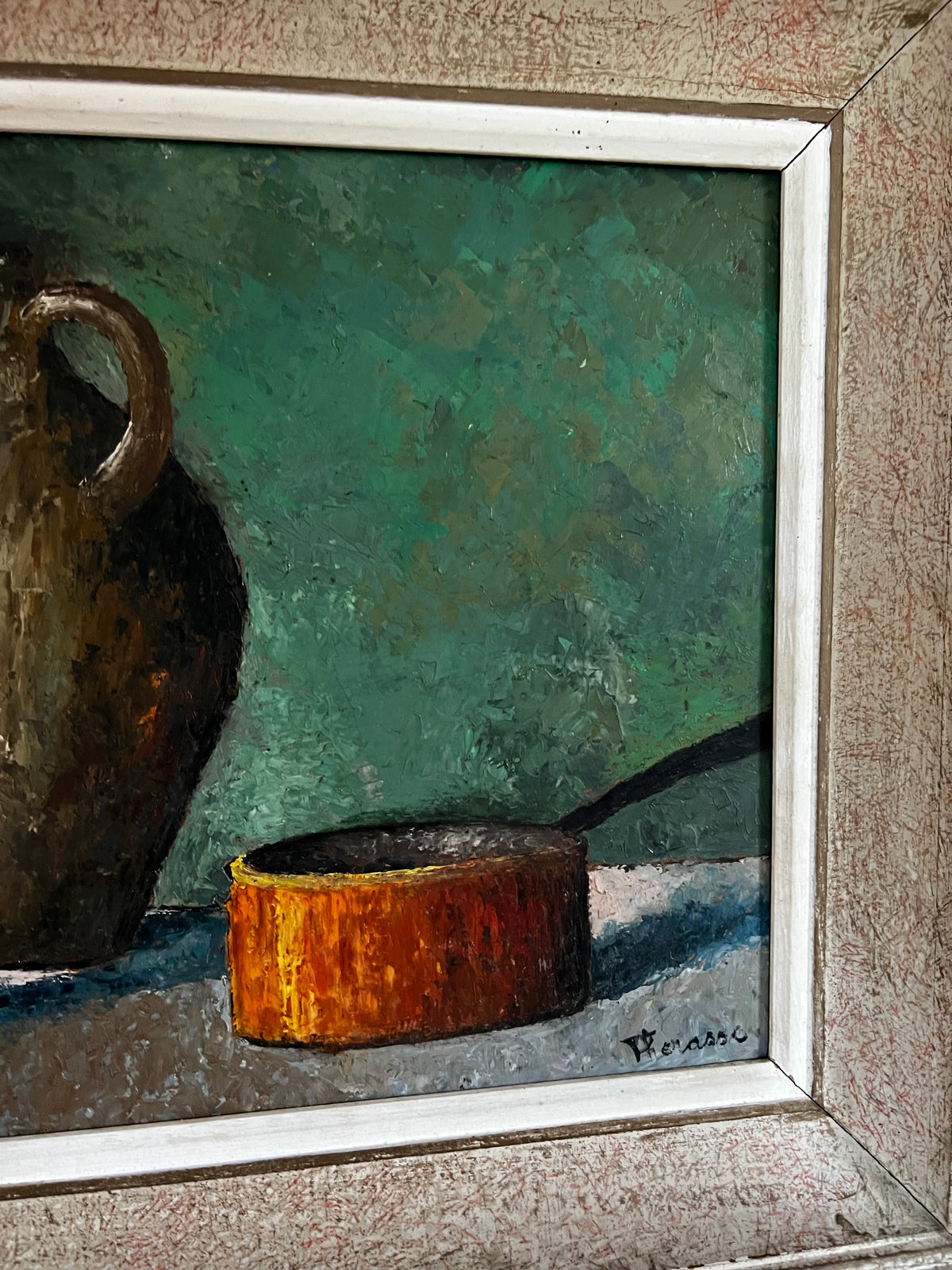 French Still Life Framed Oil Painting