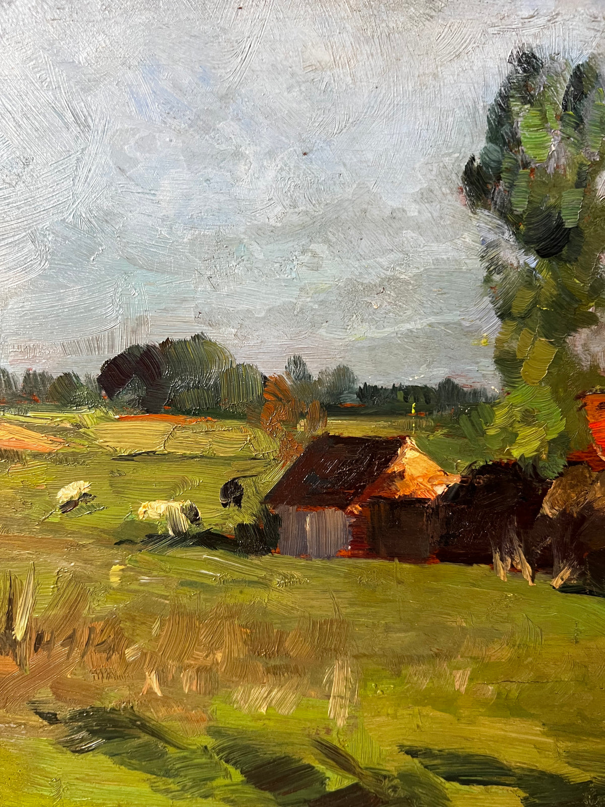 French Countryside Landscape Oil Painting