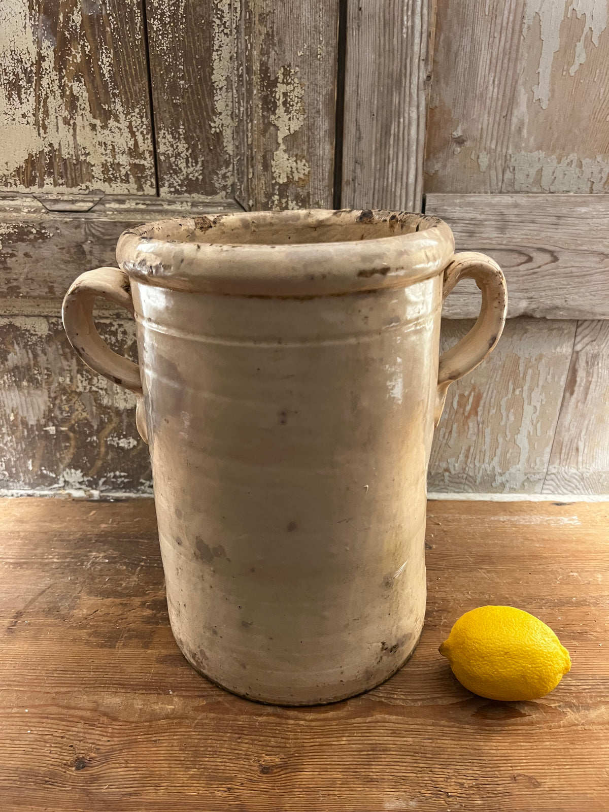 Large Antique Italian Anchovy Pot