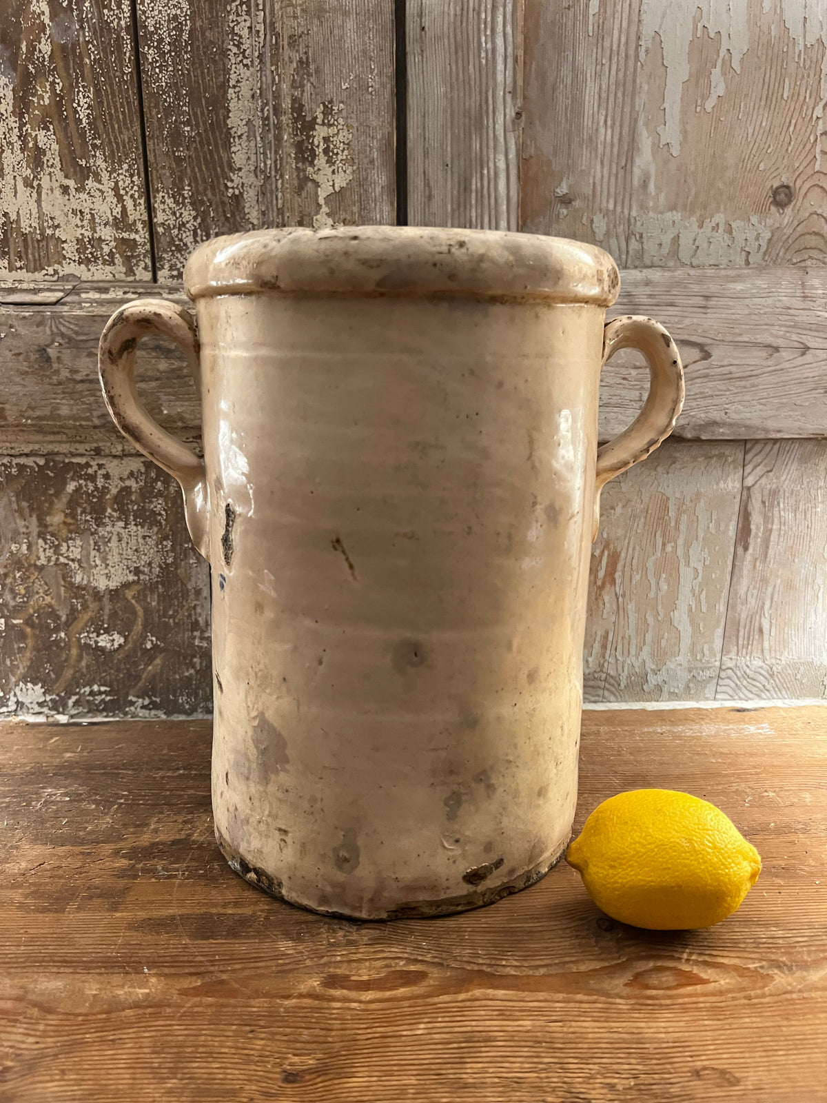 Large Antique Italian Anchovy Pot