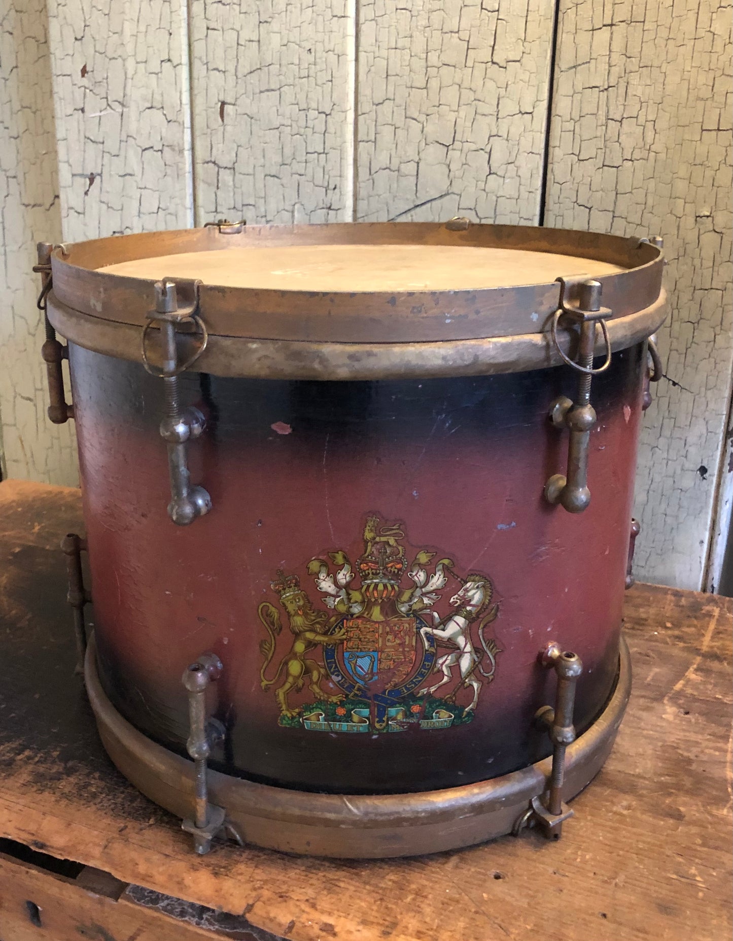 Processional Military Snare Drum with the Royal Crest