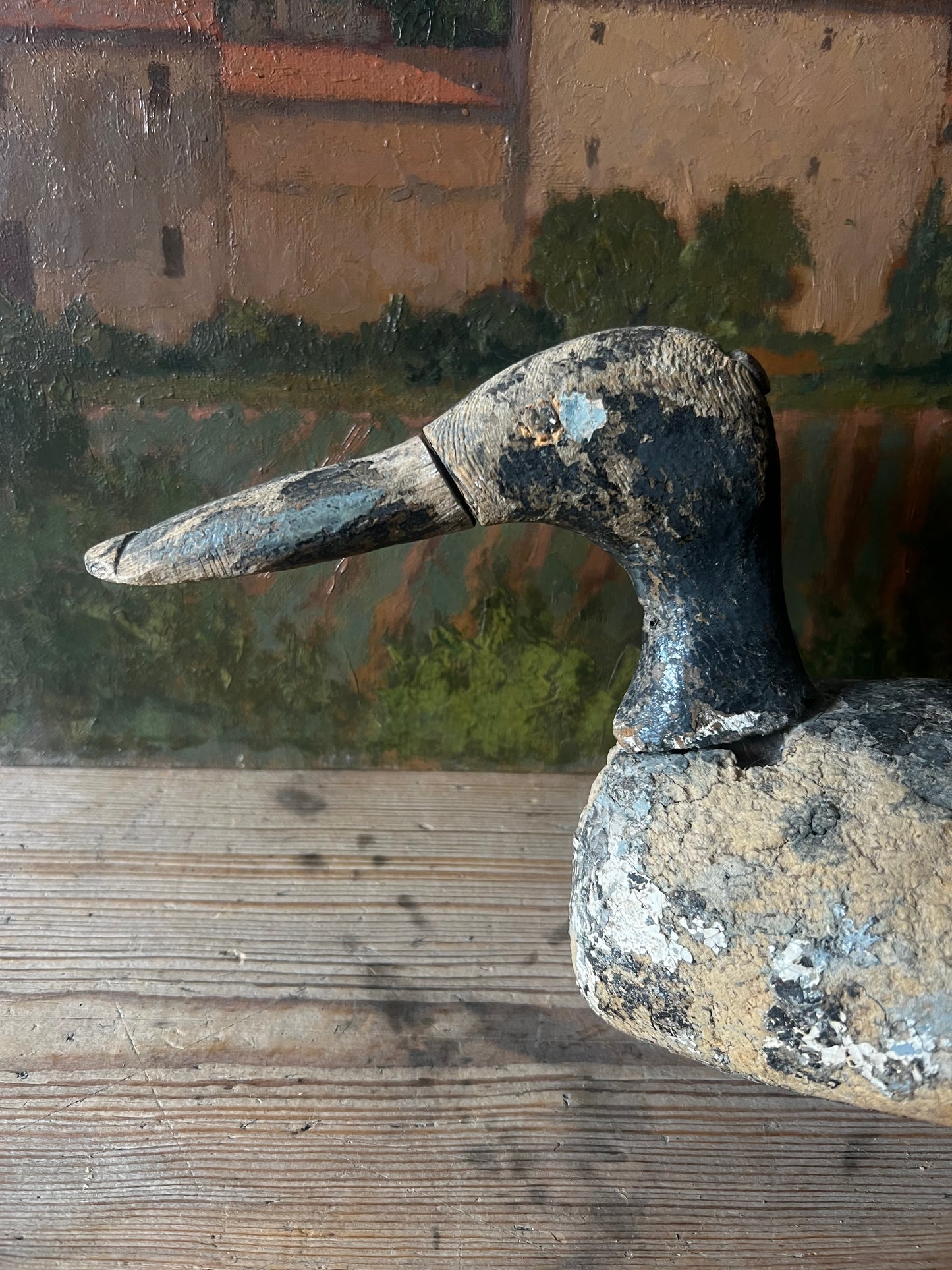 Antique French Decoy Duck No 1 (Beaky)