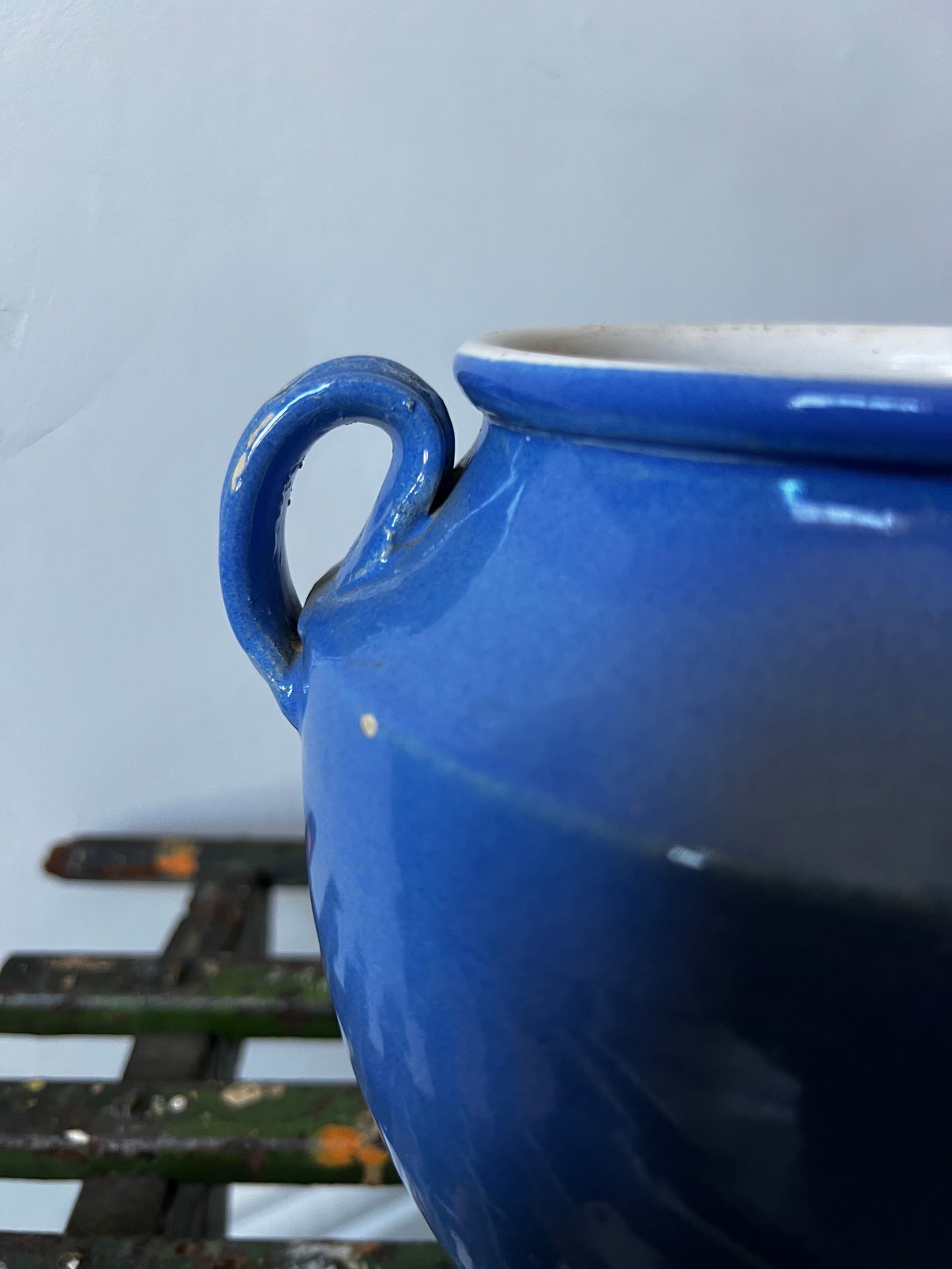 Rare Blue French Confit Pot