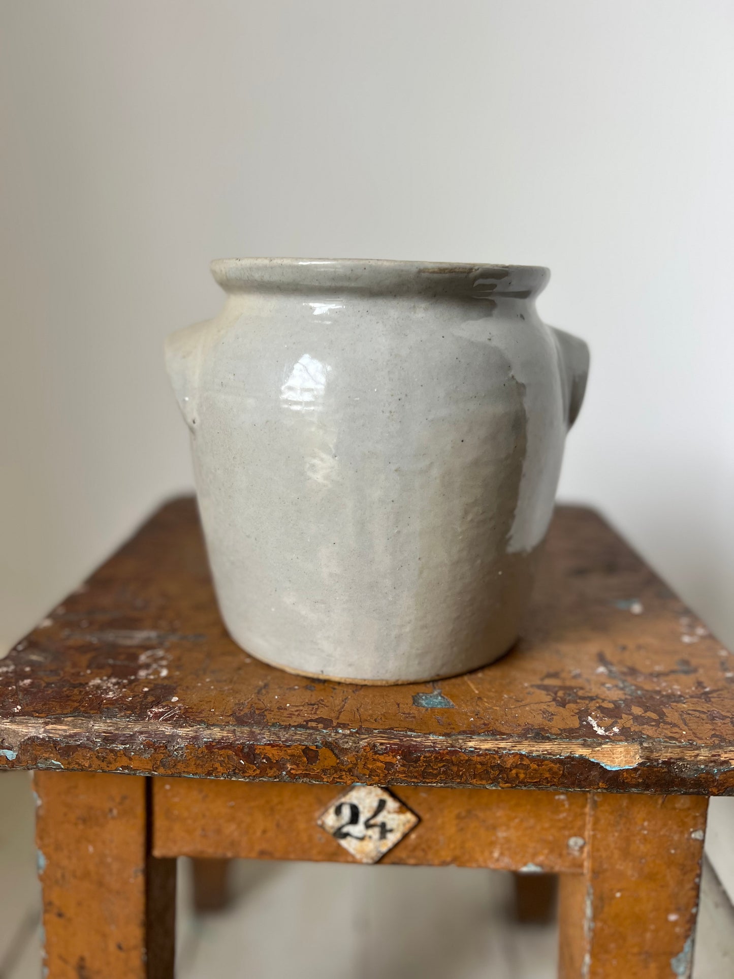 French Antique Confit Pot
