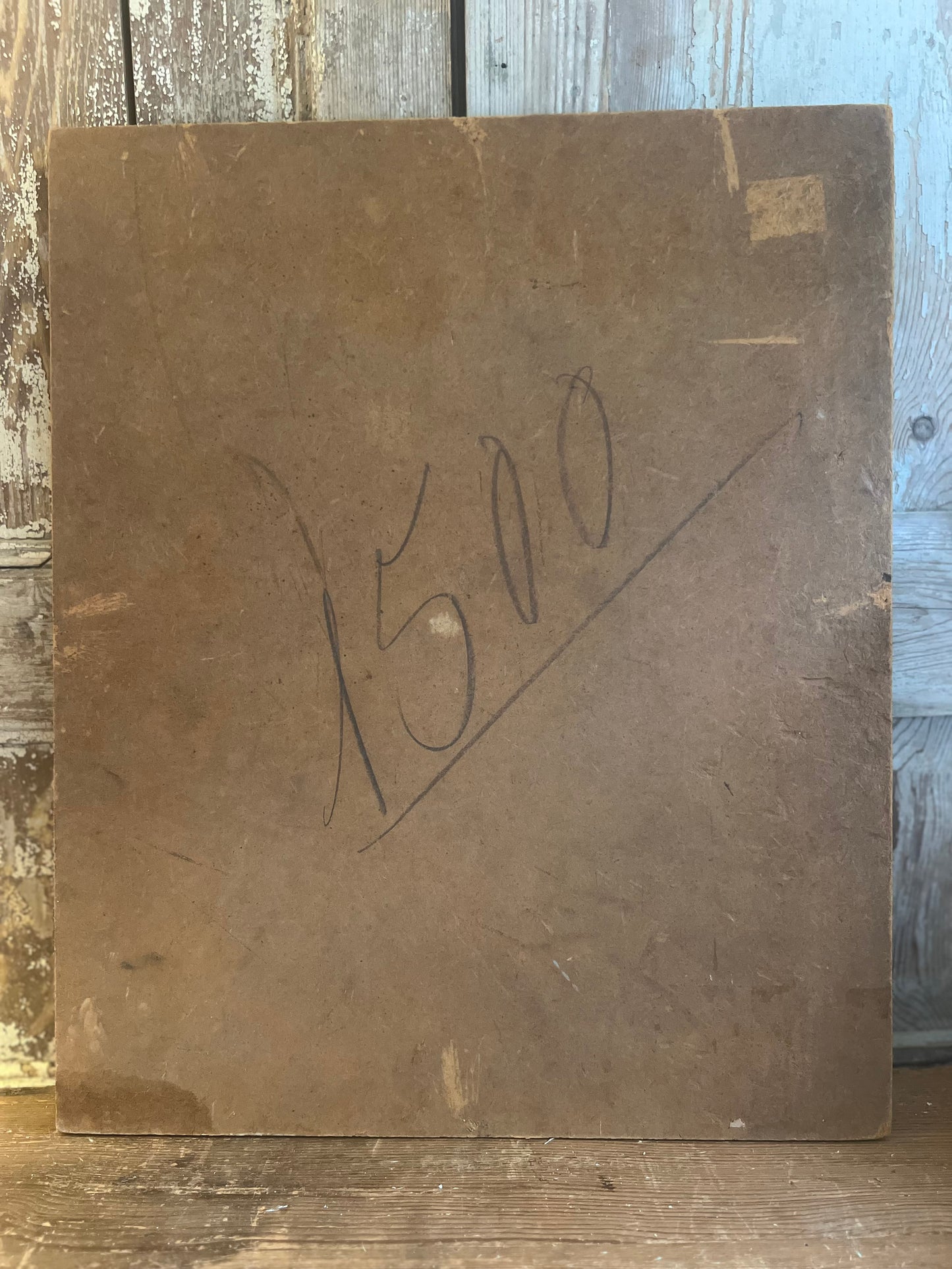 French 1940’s Oil on Board Portrait Painting