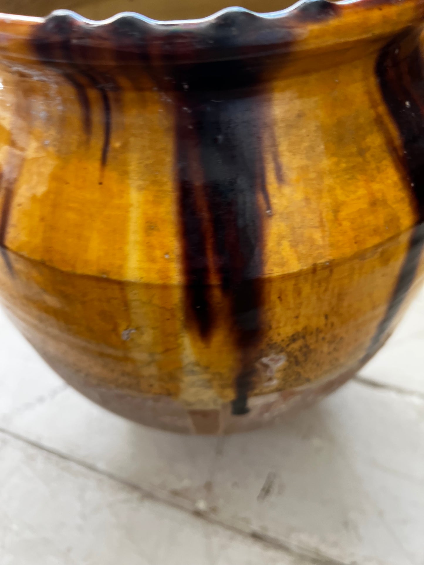 Huge French 19th Century Confit Pot 32 cm tall