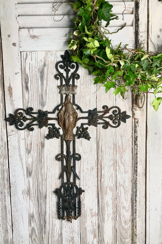 French 19th Century Wrought Iron Cross