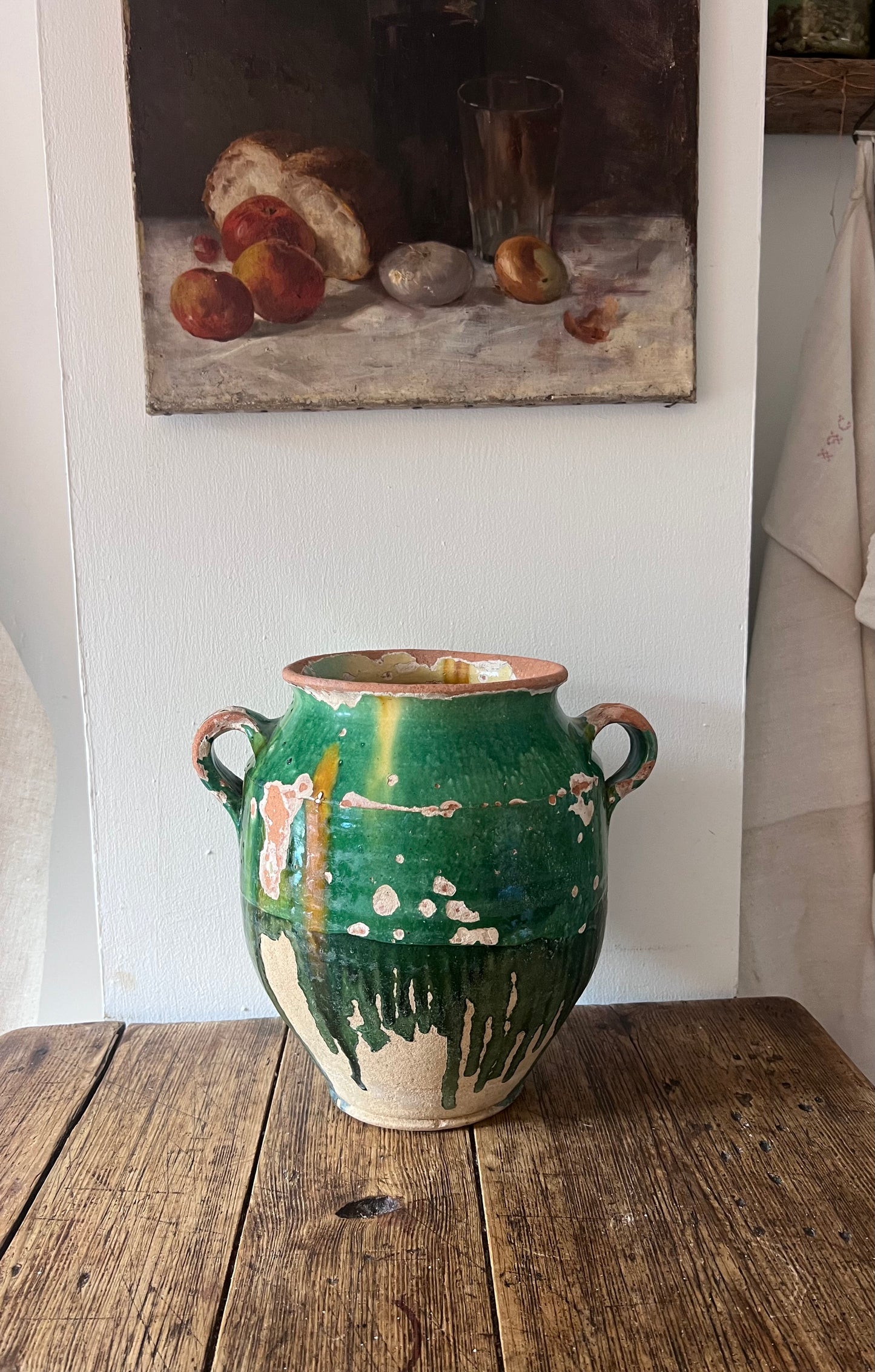 Outstanding French Green Confit Pot