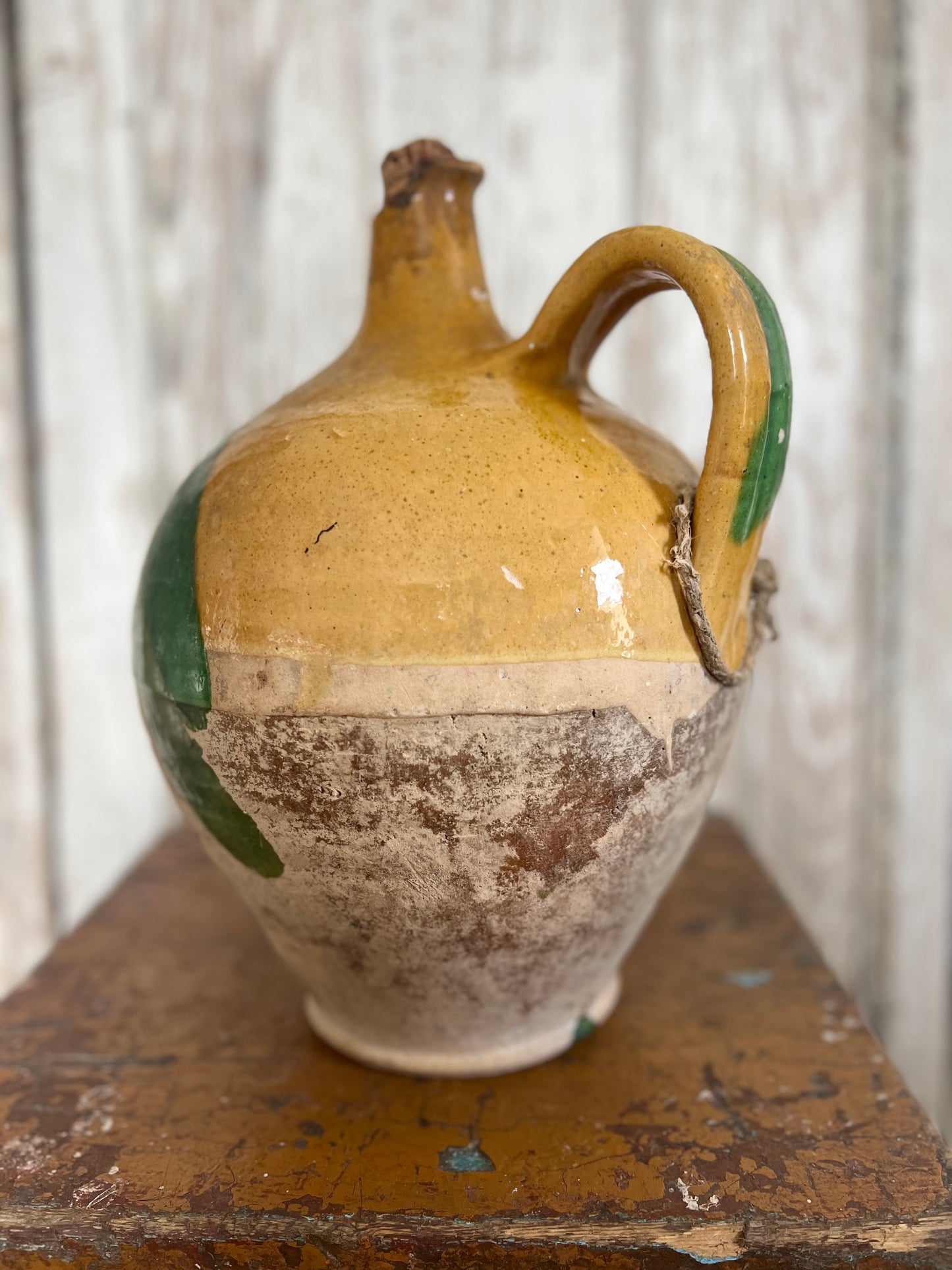 Unique French 19th Century Olive Oil Pot from Beziers
