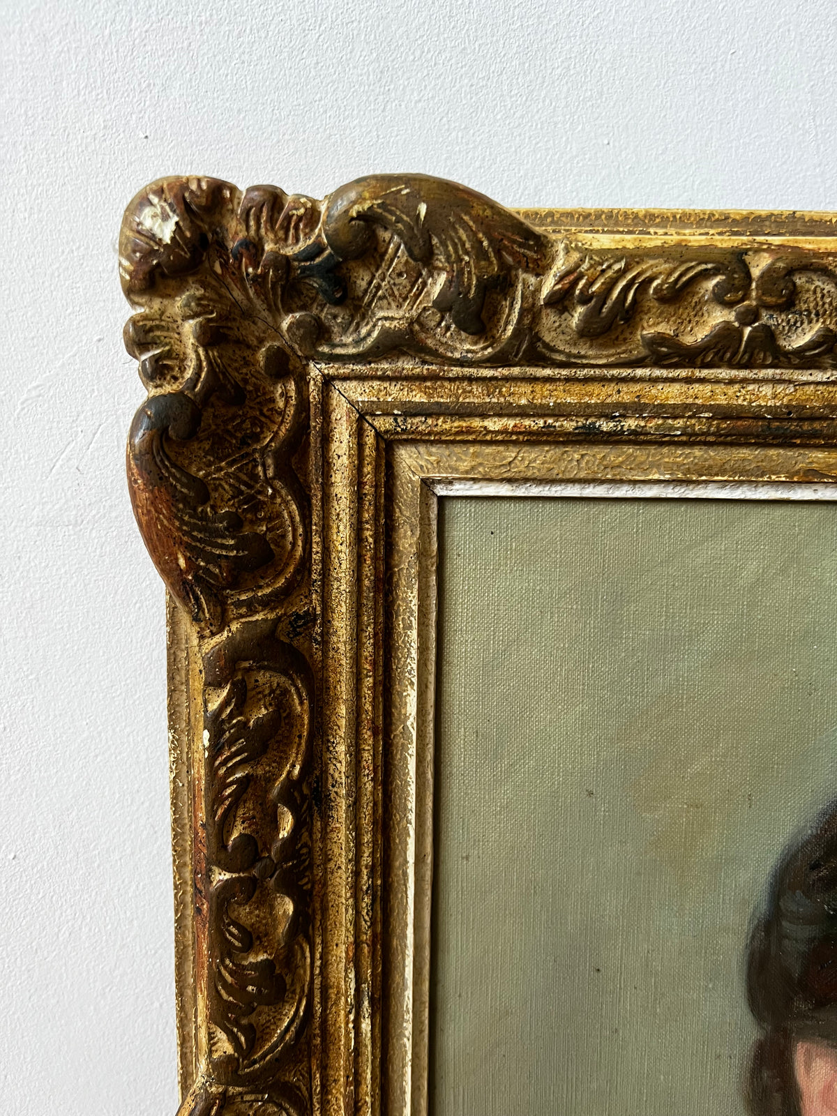 Beautiful French Oil on Canvas Portrait Painting