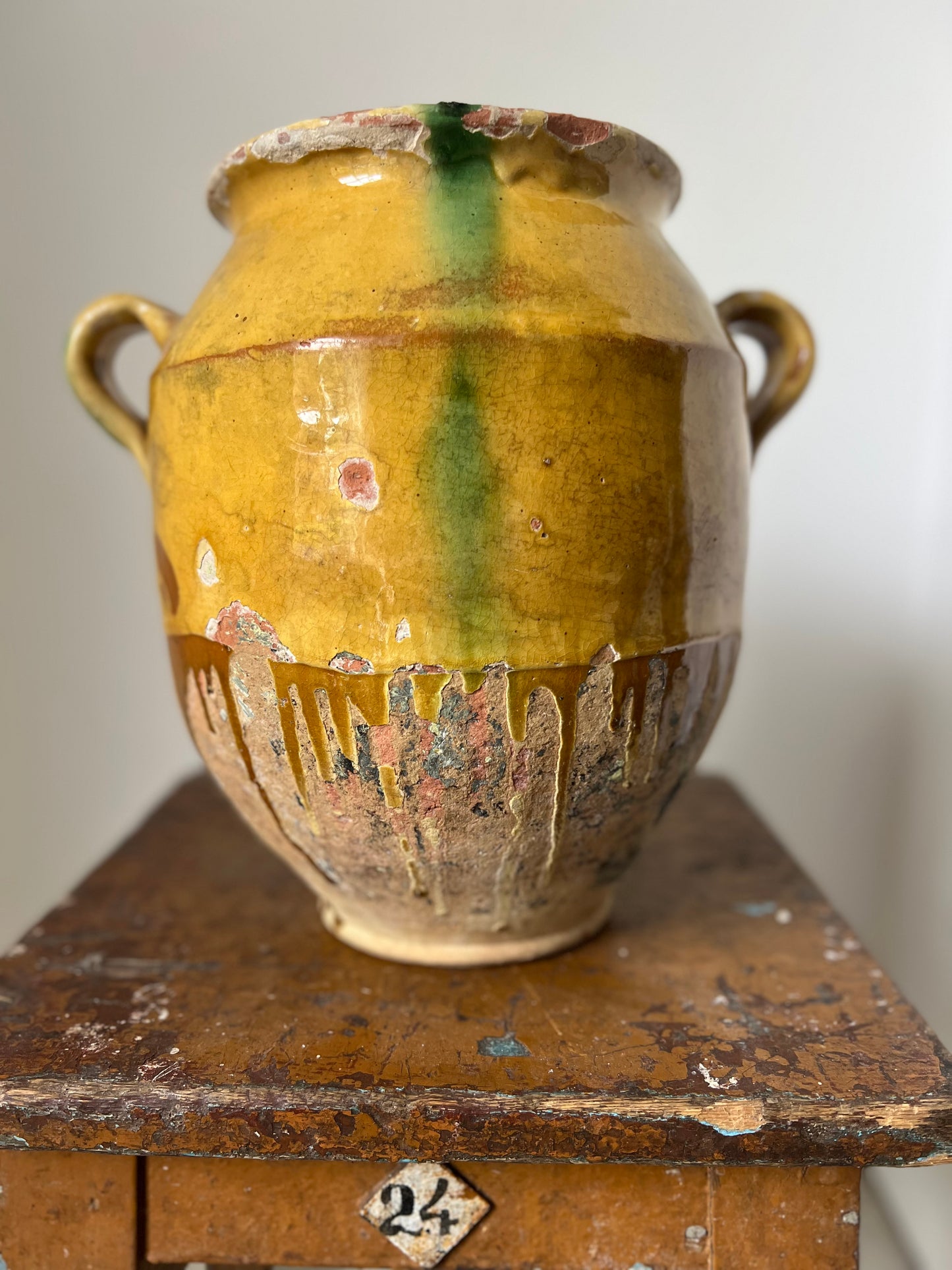 Huge French 19th Century Confit Pot 32 cm tall