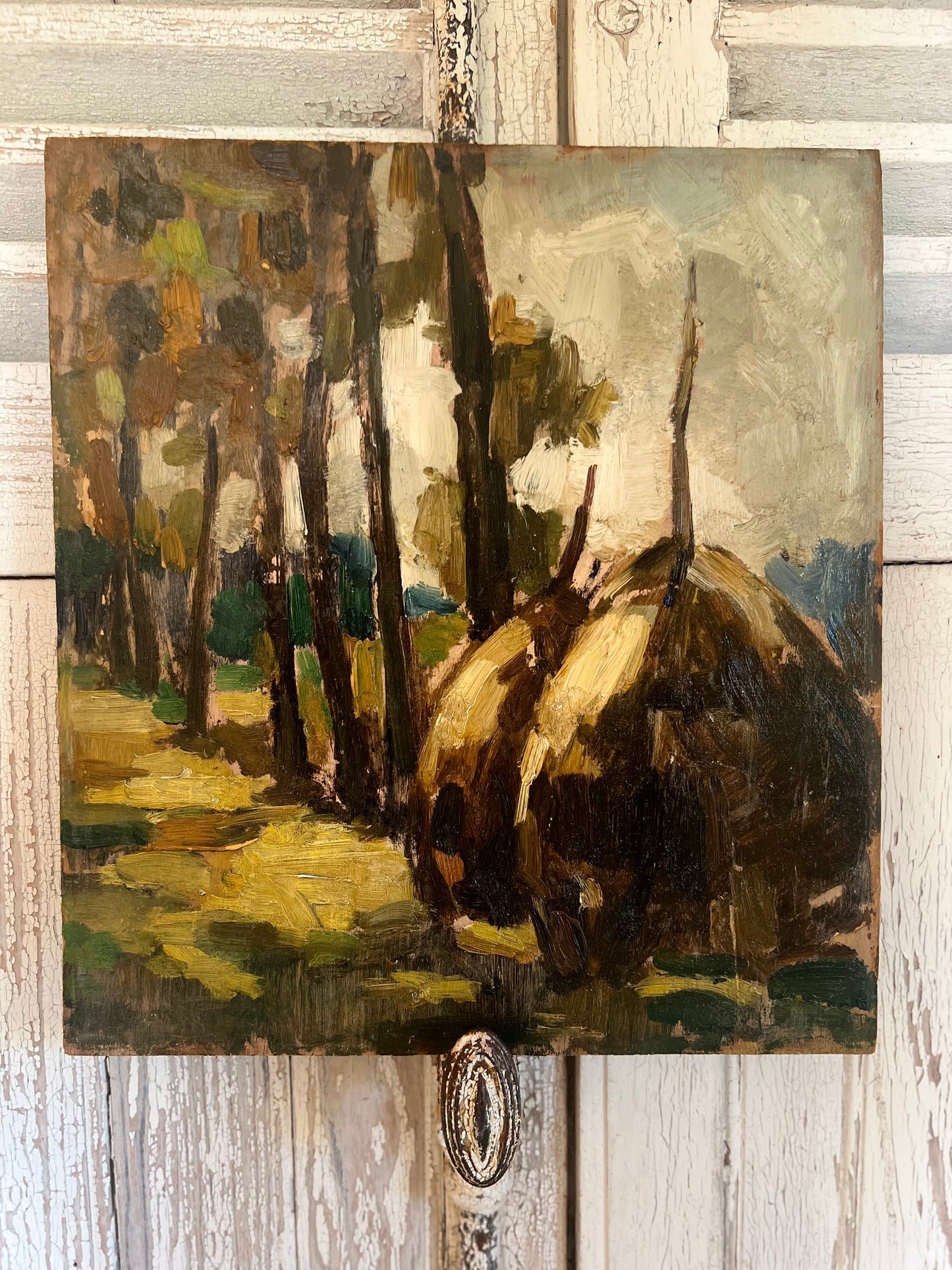 French Post Impressionist Oil Painting ‘Haystacks’